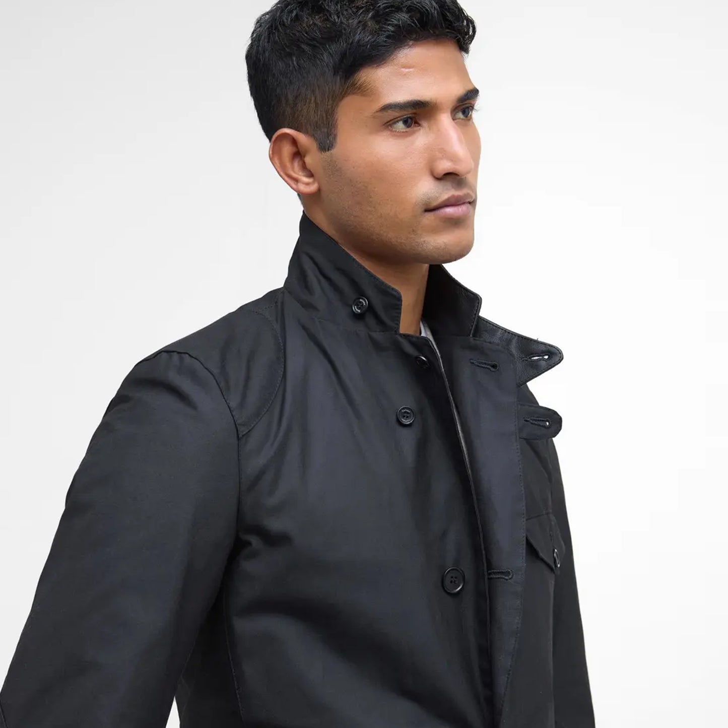 Barbour Beacon Sports Wax Jacket Black - The Sporting Lodge