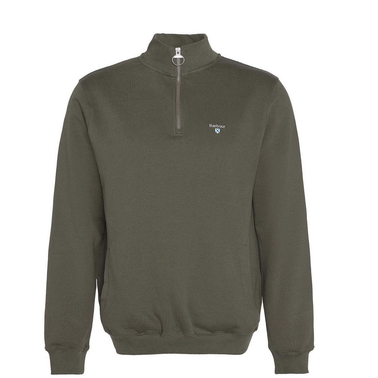 Barbour Beckhill Half Zip Sweatshirt Mid Olive - The Sporting Lodge