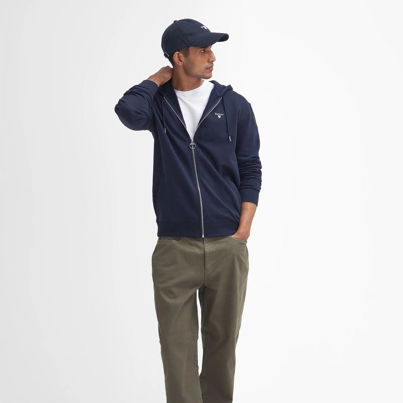 Barbour Beckhill Hoodie Navy - The Sporting Lodge