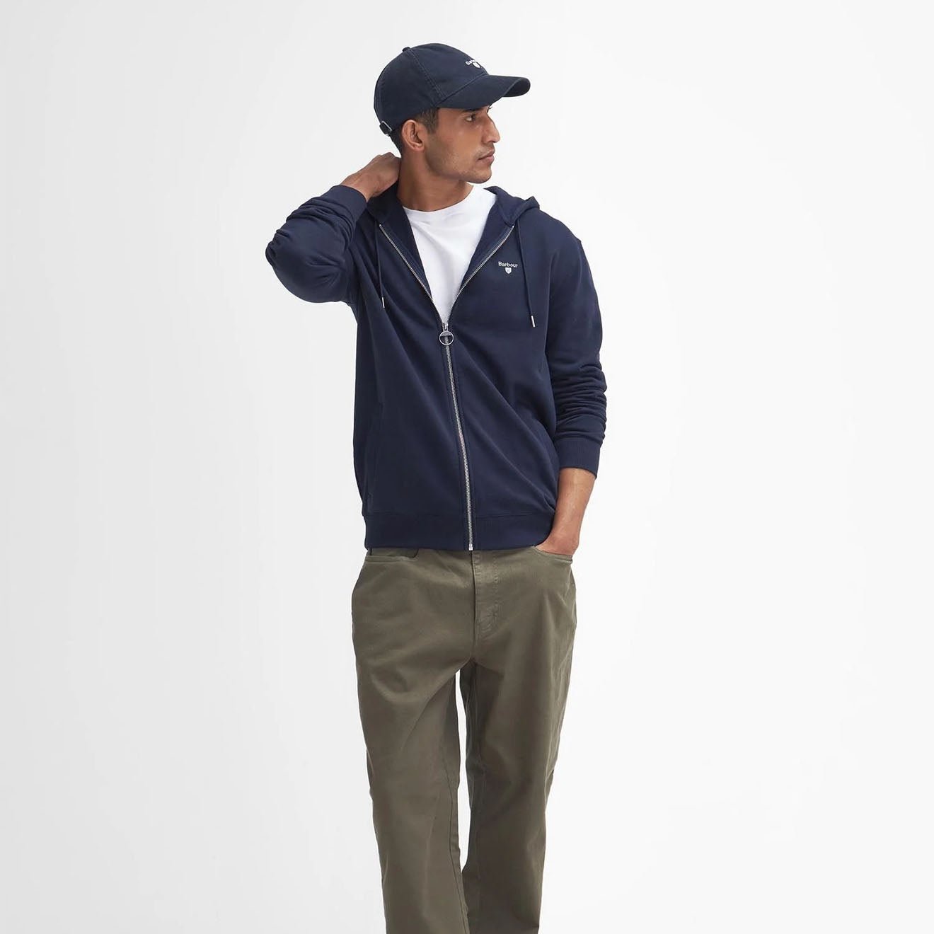 Barbour Beckhill Hoodie Navy - The Sporting Lodge