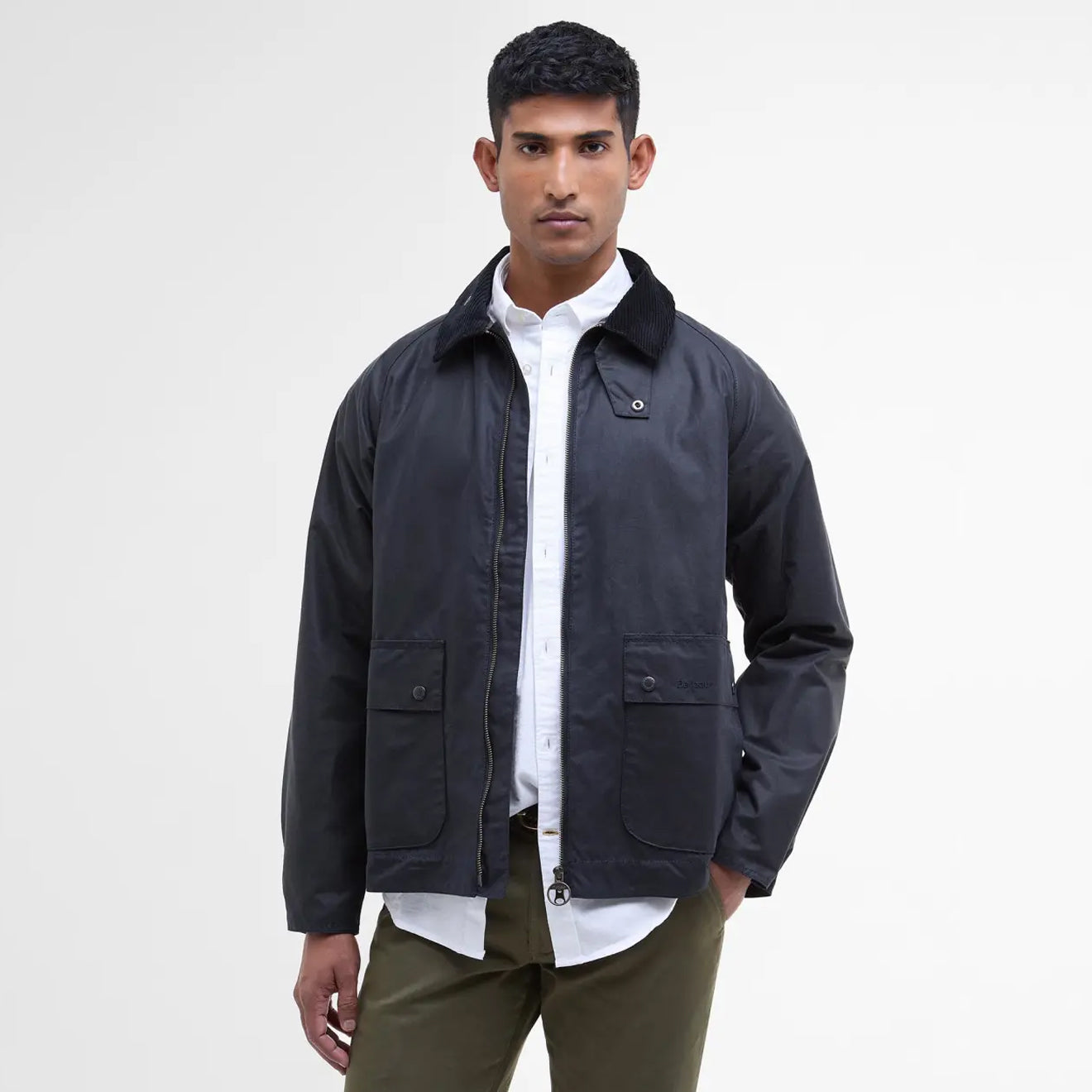 Barbour Bedale Short Waxed Jacket Navy