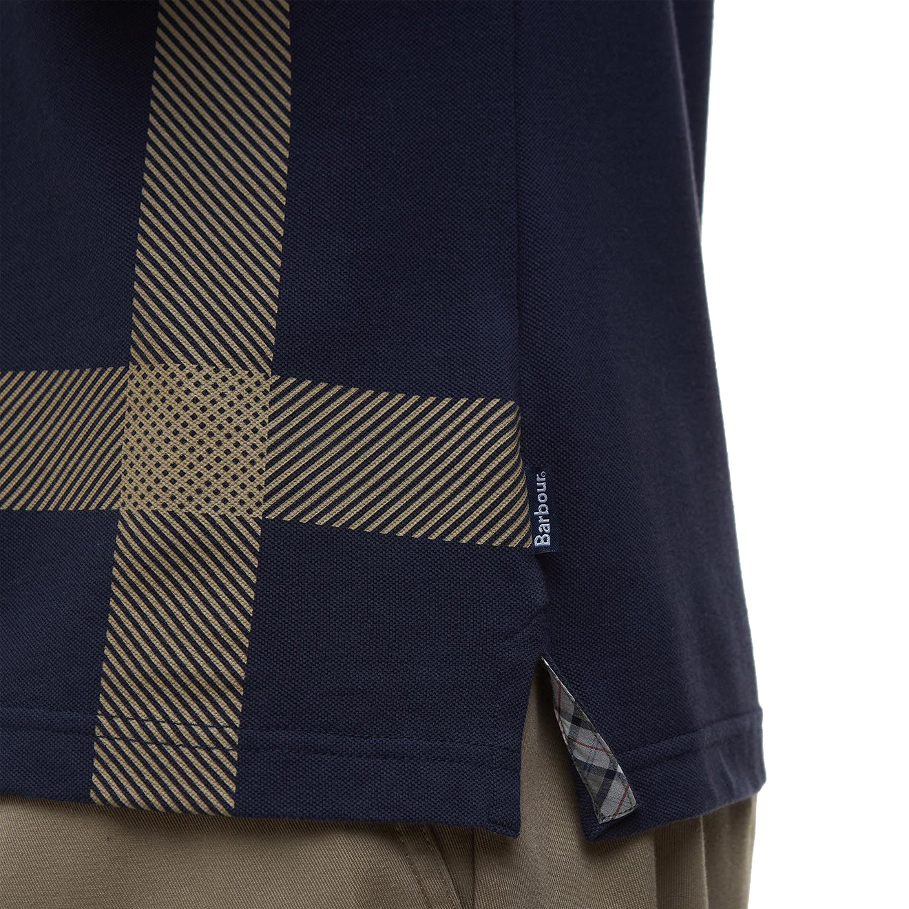 Barbour Blaine Polo Shirt Navy/Pine - The Sporting Lodge