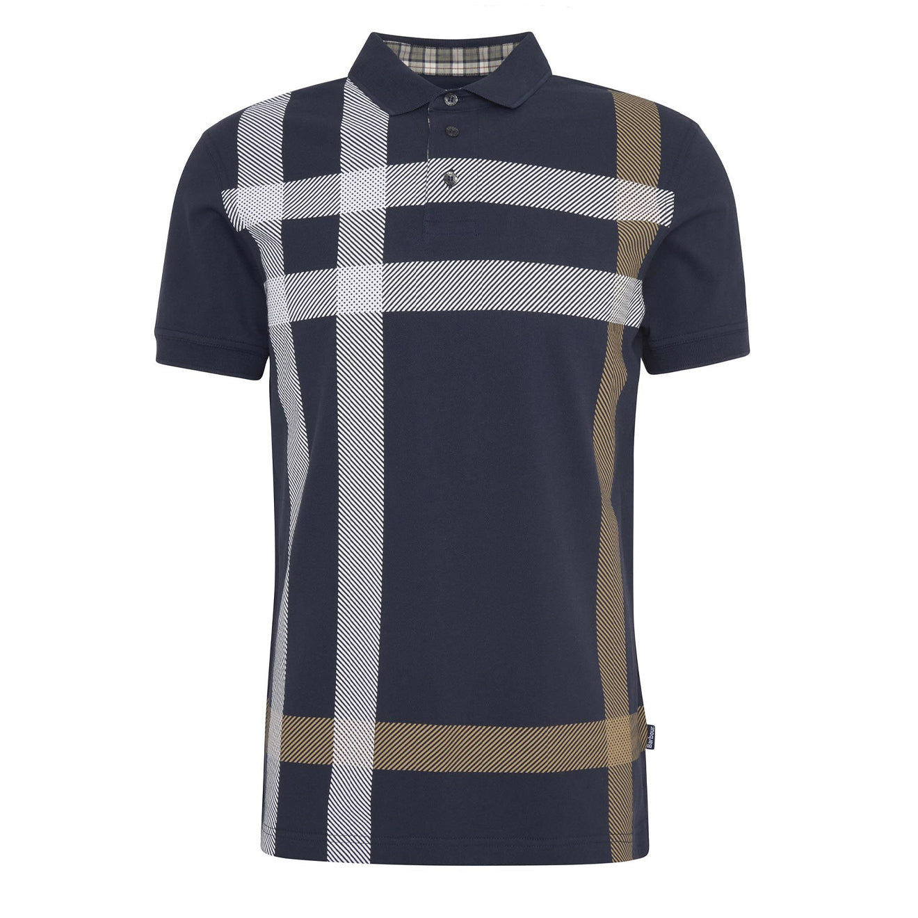 Barbour Blaine Polo Shirt Navy/Pine - The Sporting Lodge