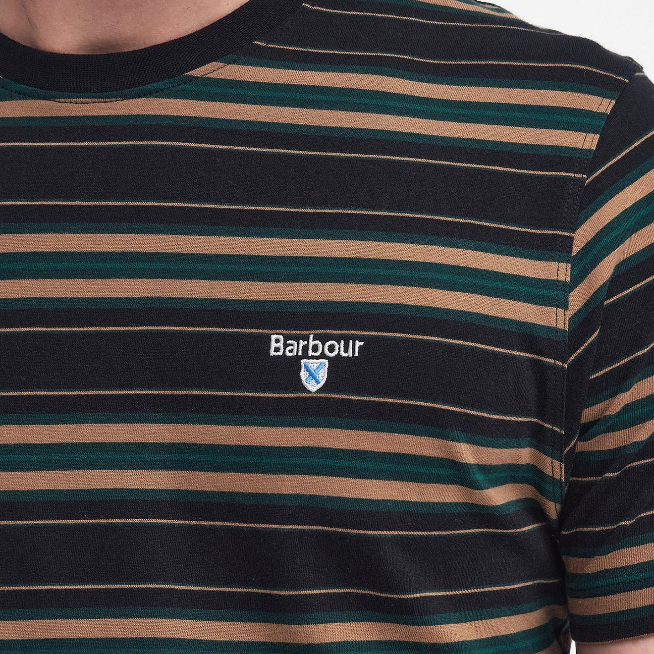 Barbour Boldron Stripe T-Shirt Black - The Sporting Lodge