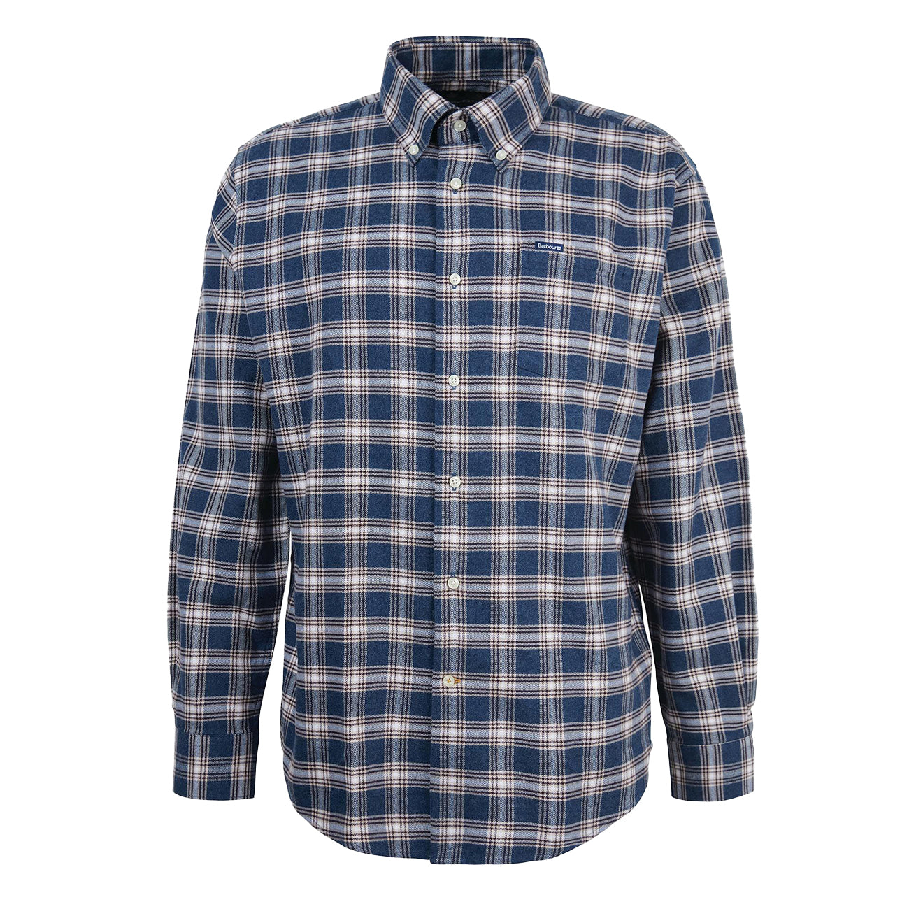 Barbour Bowburn Regular Checked Shirt Navy Marl - The Sporting Lodge