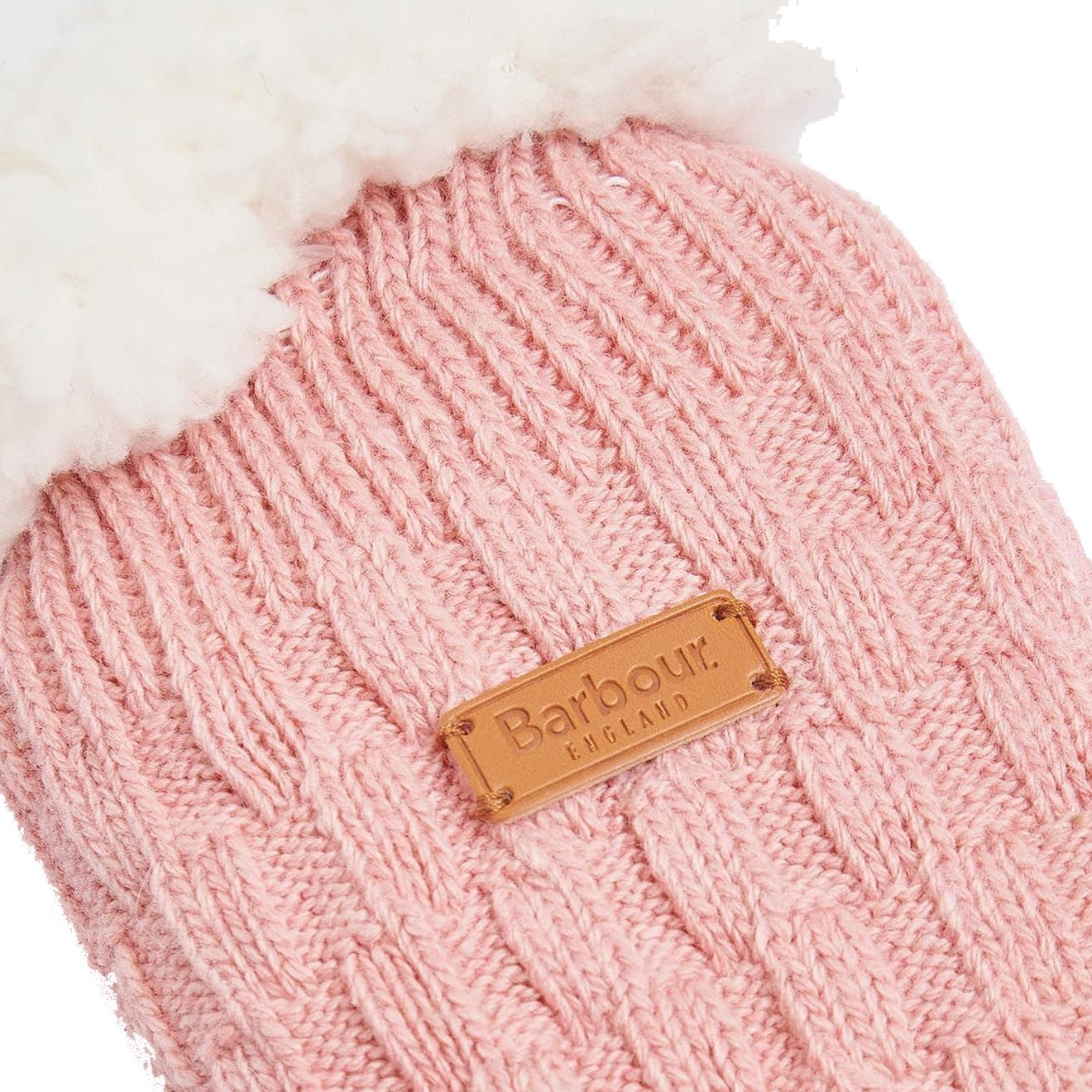 Barbour Cable Knit Lounge Socks Dusty Pink - The Sporting Lodge