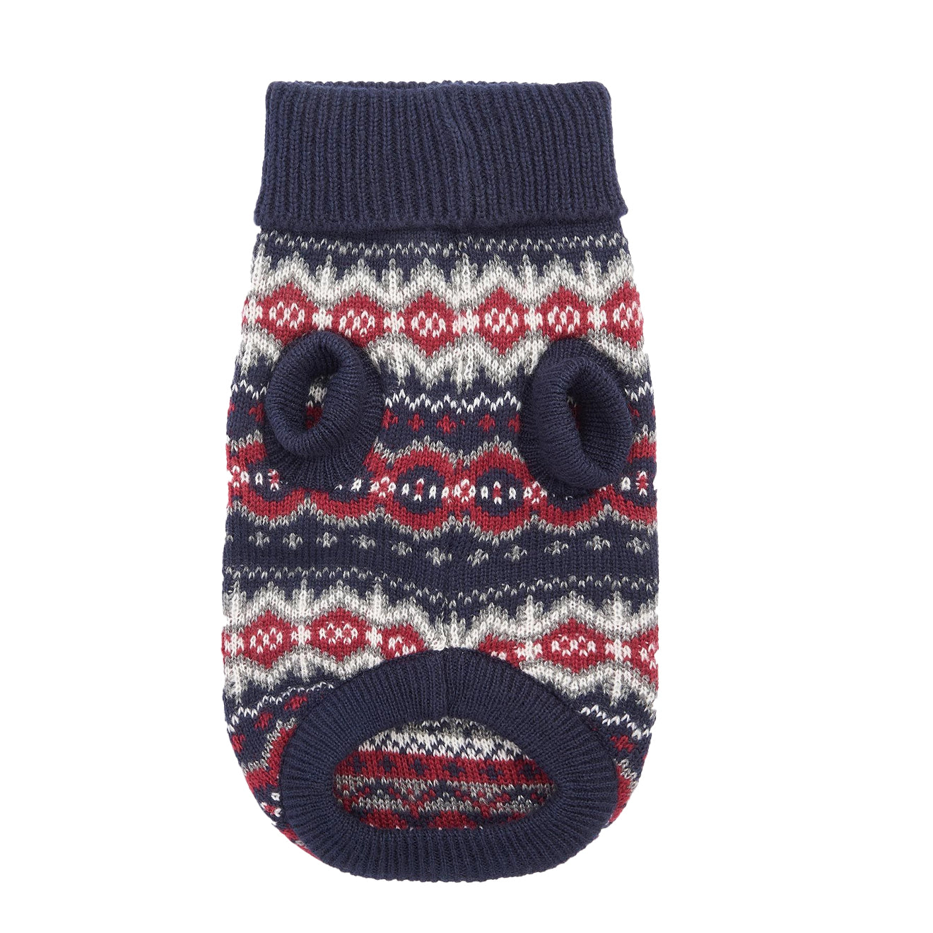 Barbour Case Fairisle Dog Jumper Blue Granite - The Sporting Lodge