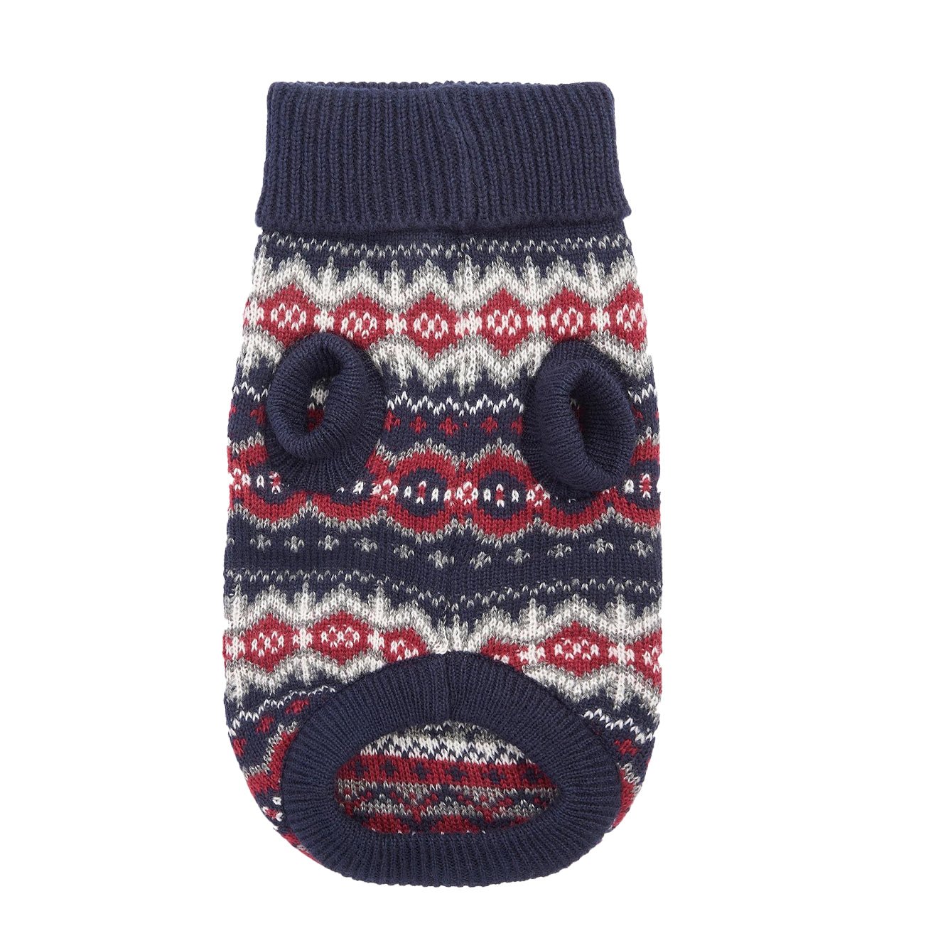 Barbour Case Fairisle Dog Jumper Blue Granite - The Sporting Lodge