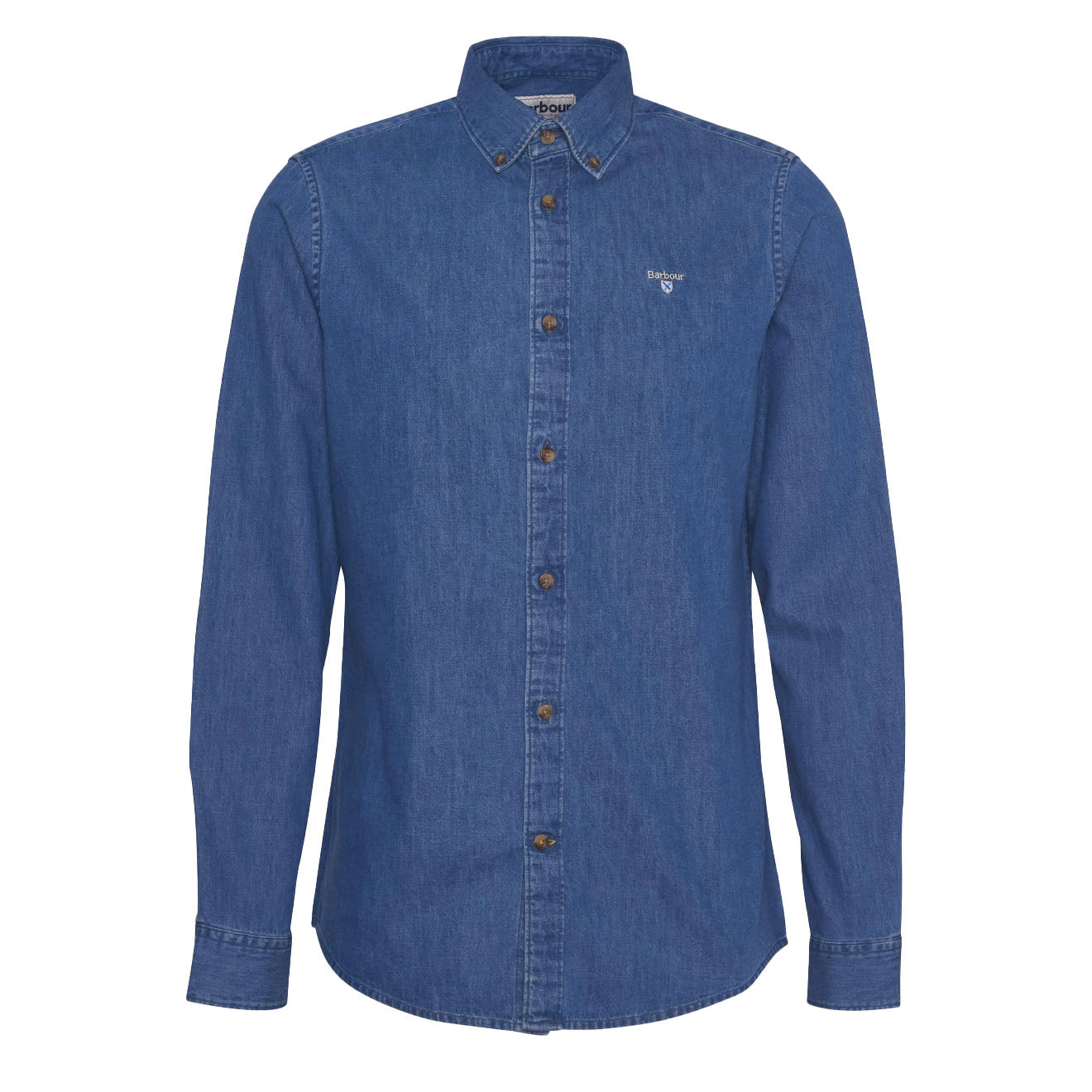 Barbour Chambray Crest Tailored Fit Shirt Chambray - The Sporting Lodge
