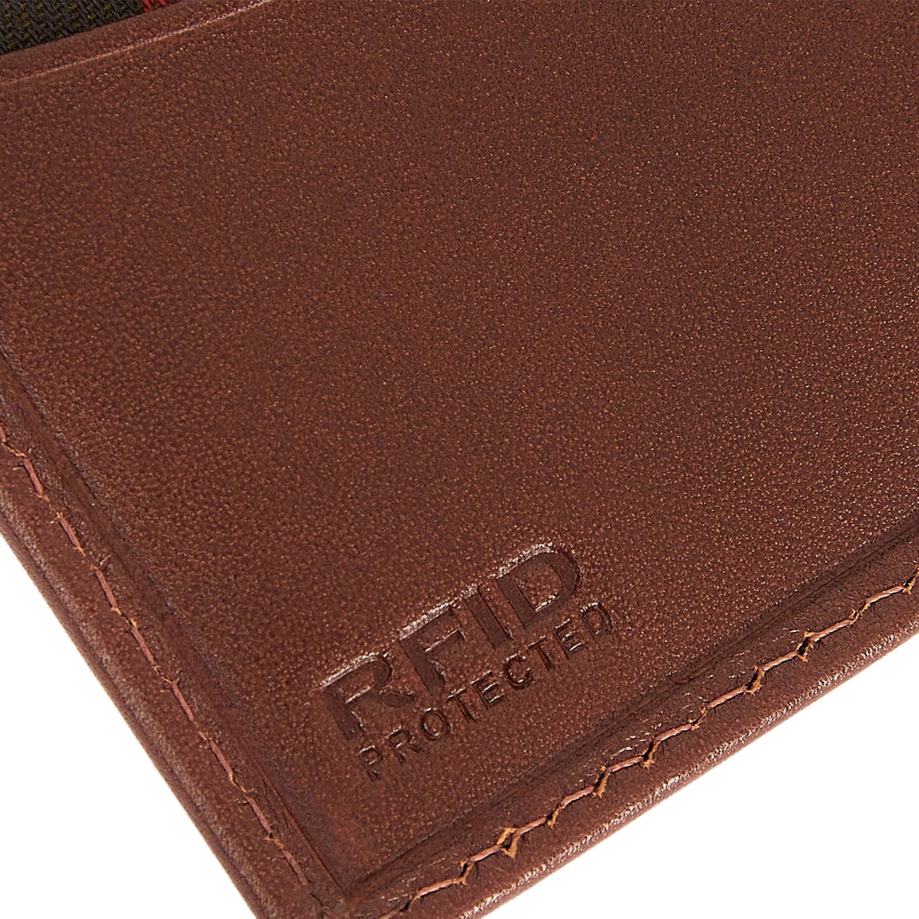 Barbour Colwell Leather Billfold Wallet Brown/Classic - The Sporting Lodge