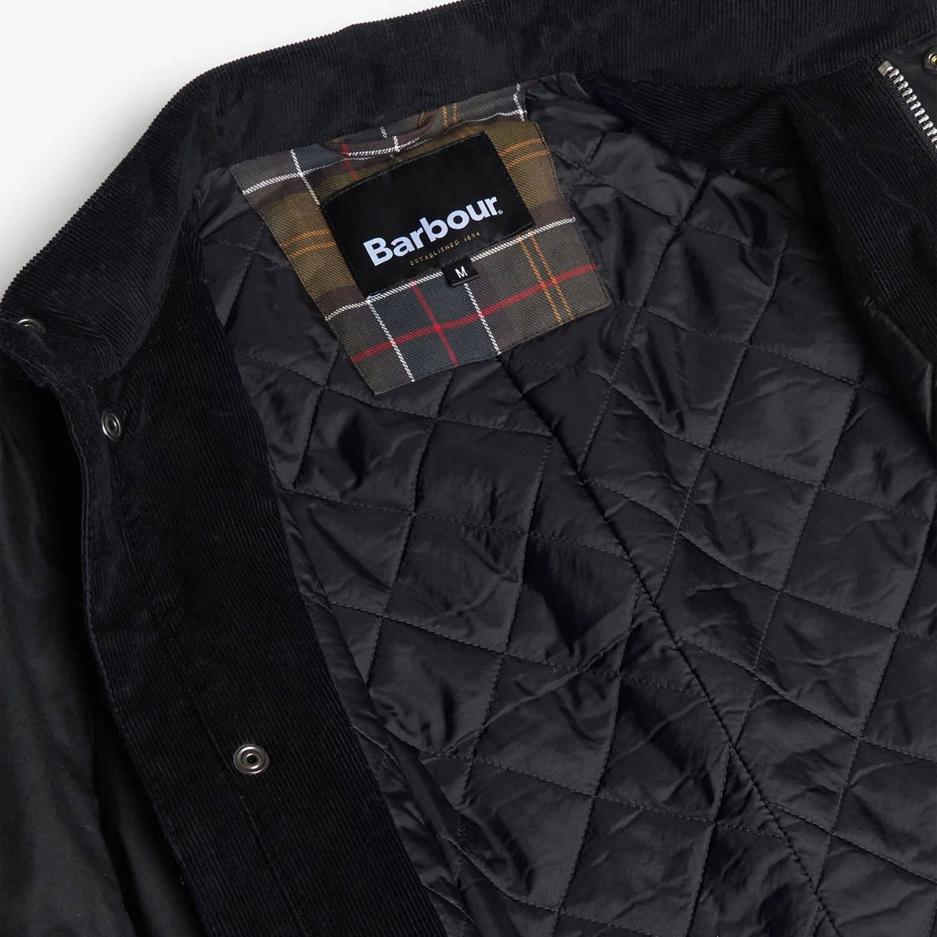 Barbour Corbridge Waxed Jacket Black/Classic - The Sporting Lodge