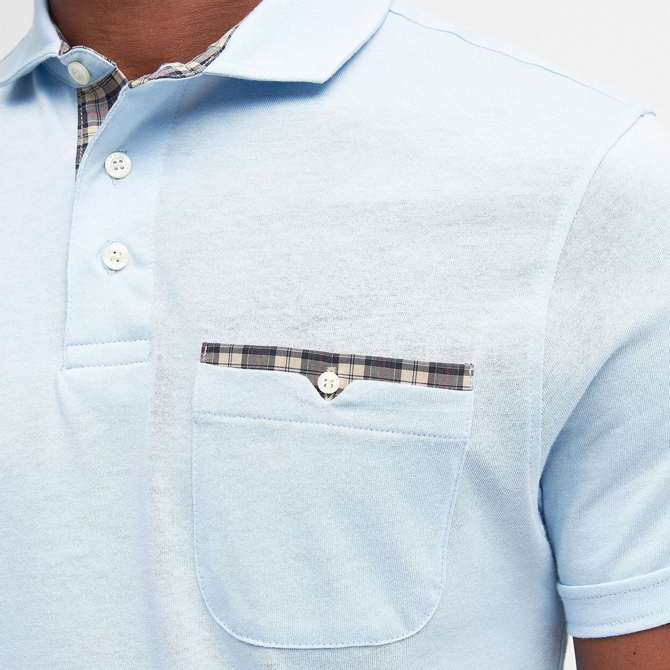 Barbour Corpatch Polo Shirt Sky - The Sporting Lodge