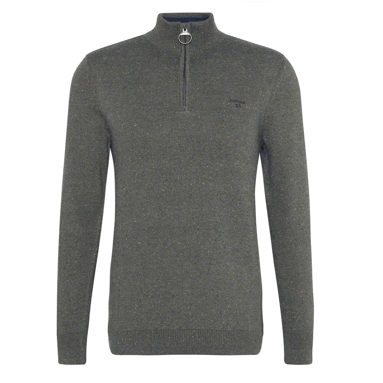 Barbour Cotton Tainsbury Half Zip Sweater Olive - The Sporting Lodge