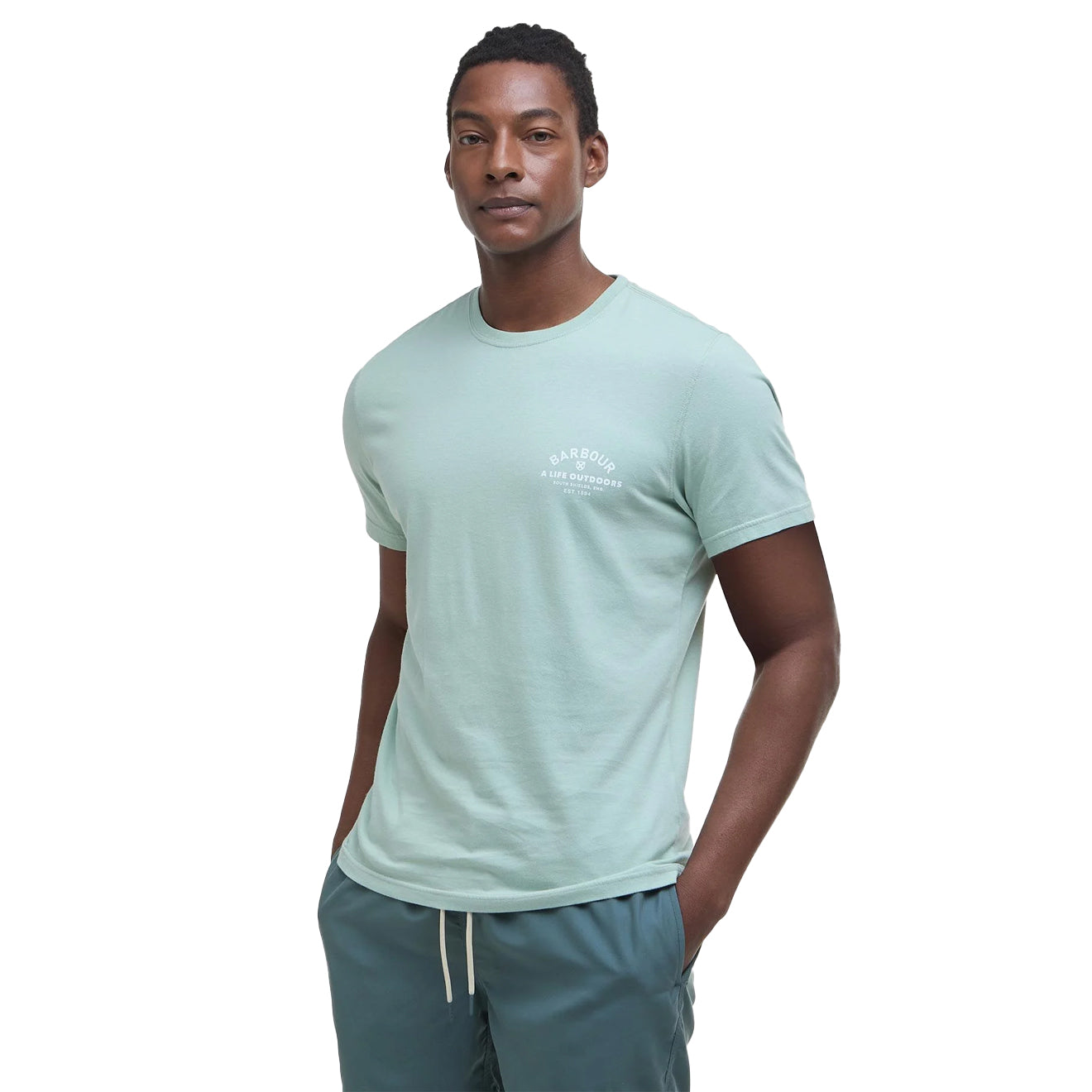 Barbour Cranmer Logo T-Shirt Pale Apple - The Sporting Lodge