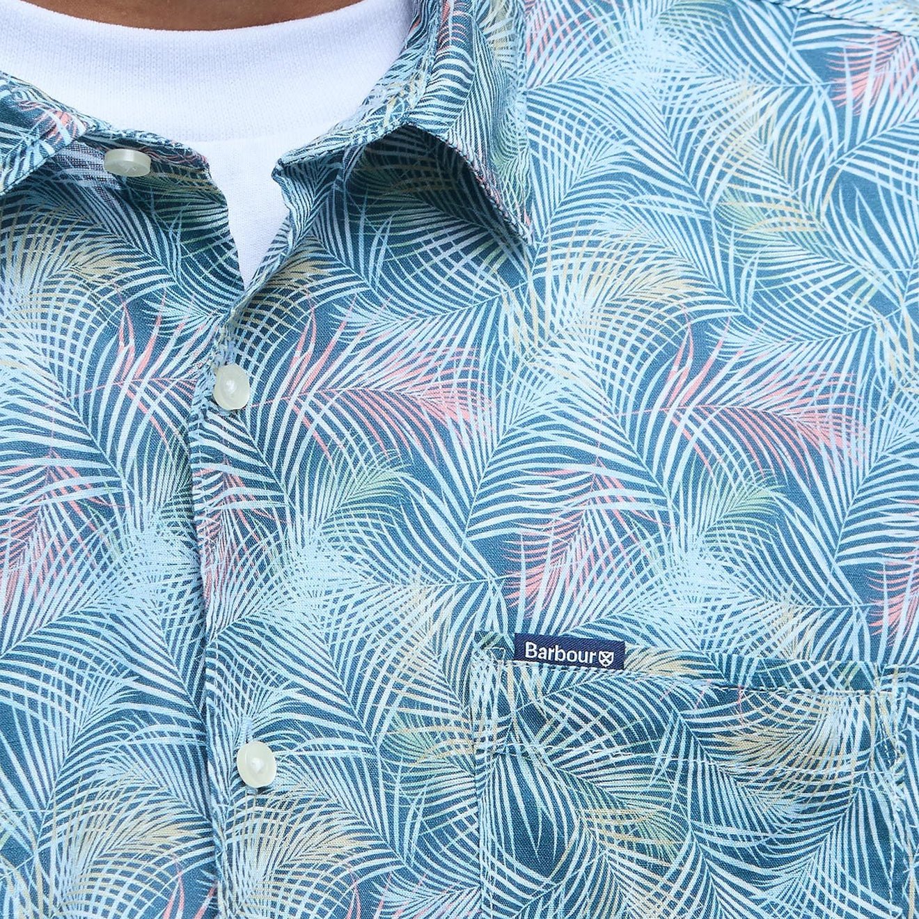 Barbour Devon Printed Summer Fit Shirt Dusk Blue - The Sporting Lodge