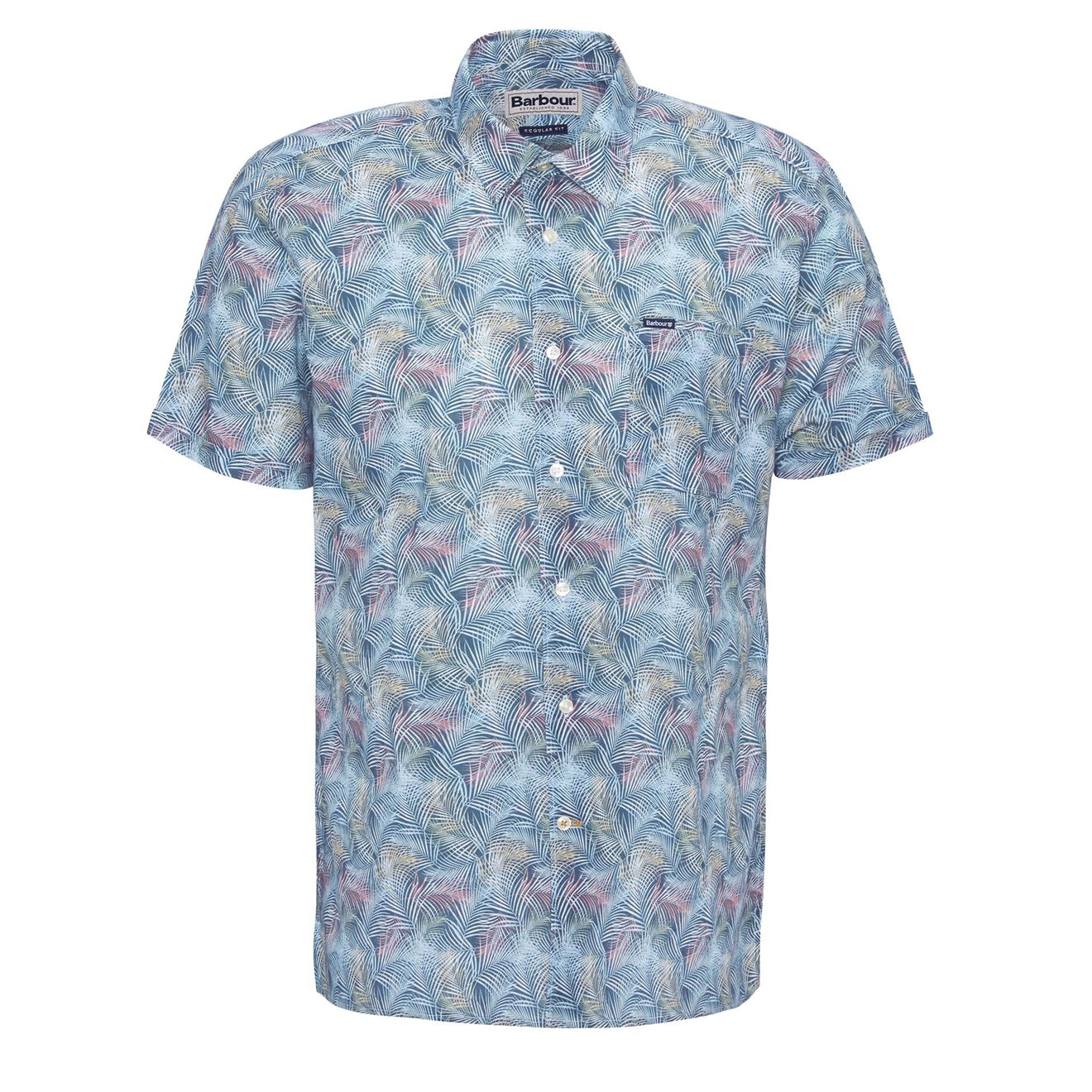 Barbour Devon Printed Summer Fit Shirt Dusk Blue