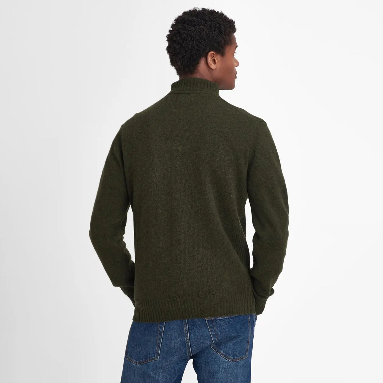 Barbour Essential Half Zip Jumper Seaweed