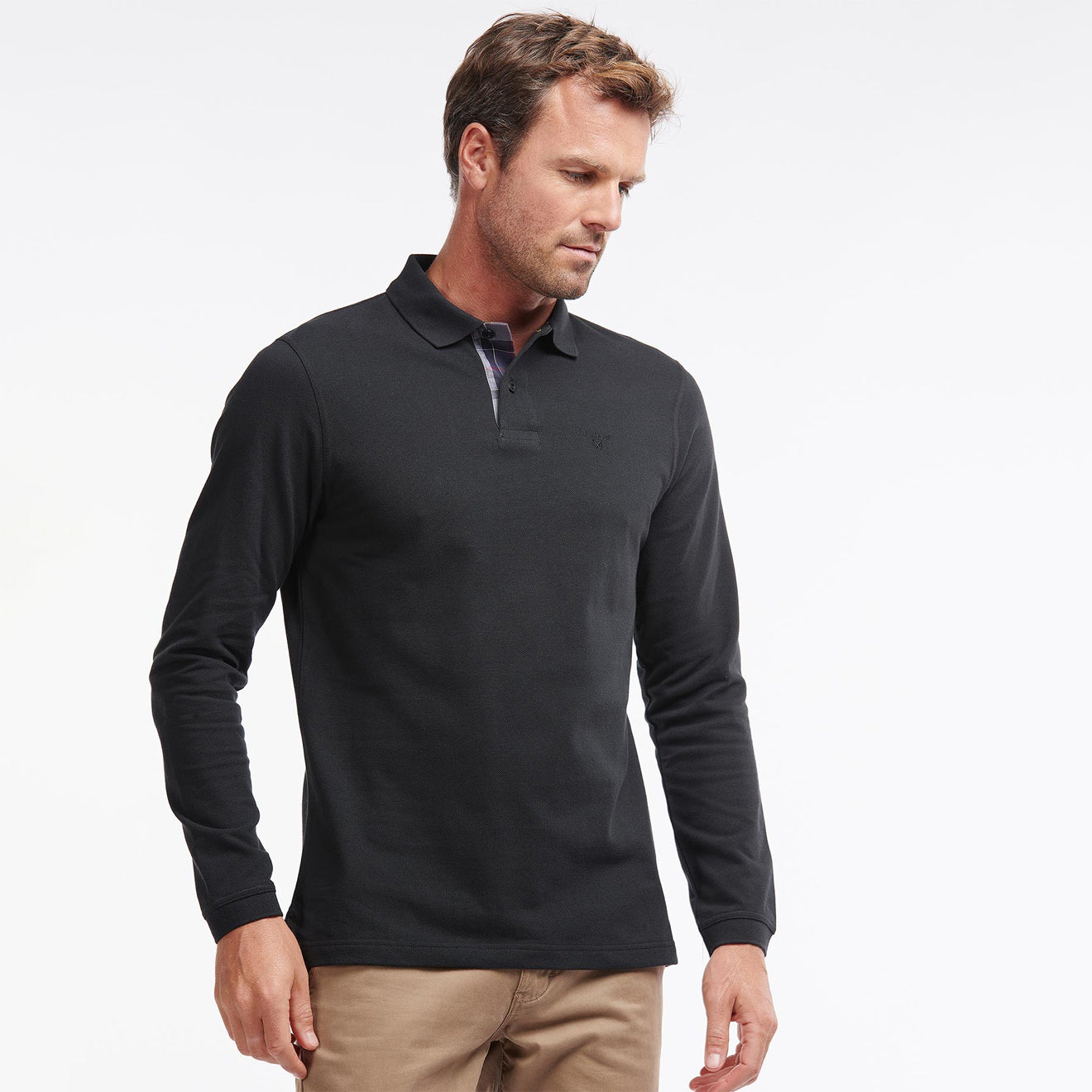 Barbour Essential L/S Polo Shirt Black