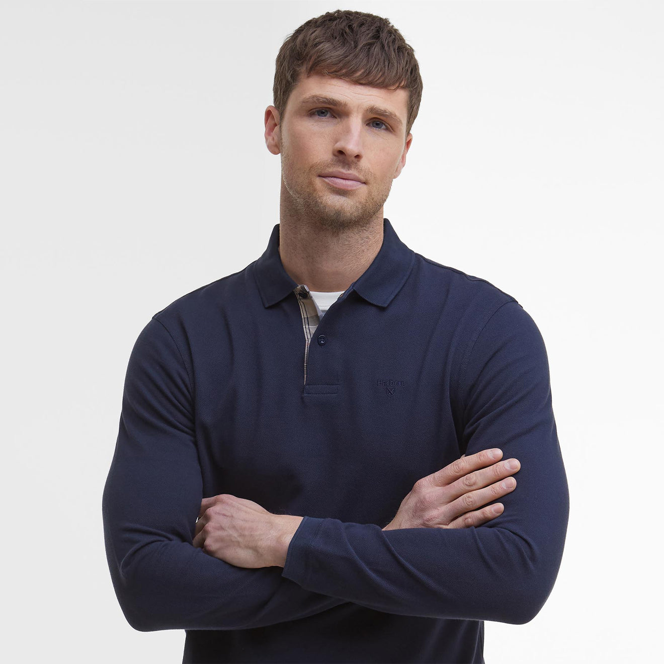 Barbour Essential L/S Polo Shirt Navy