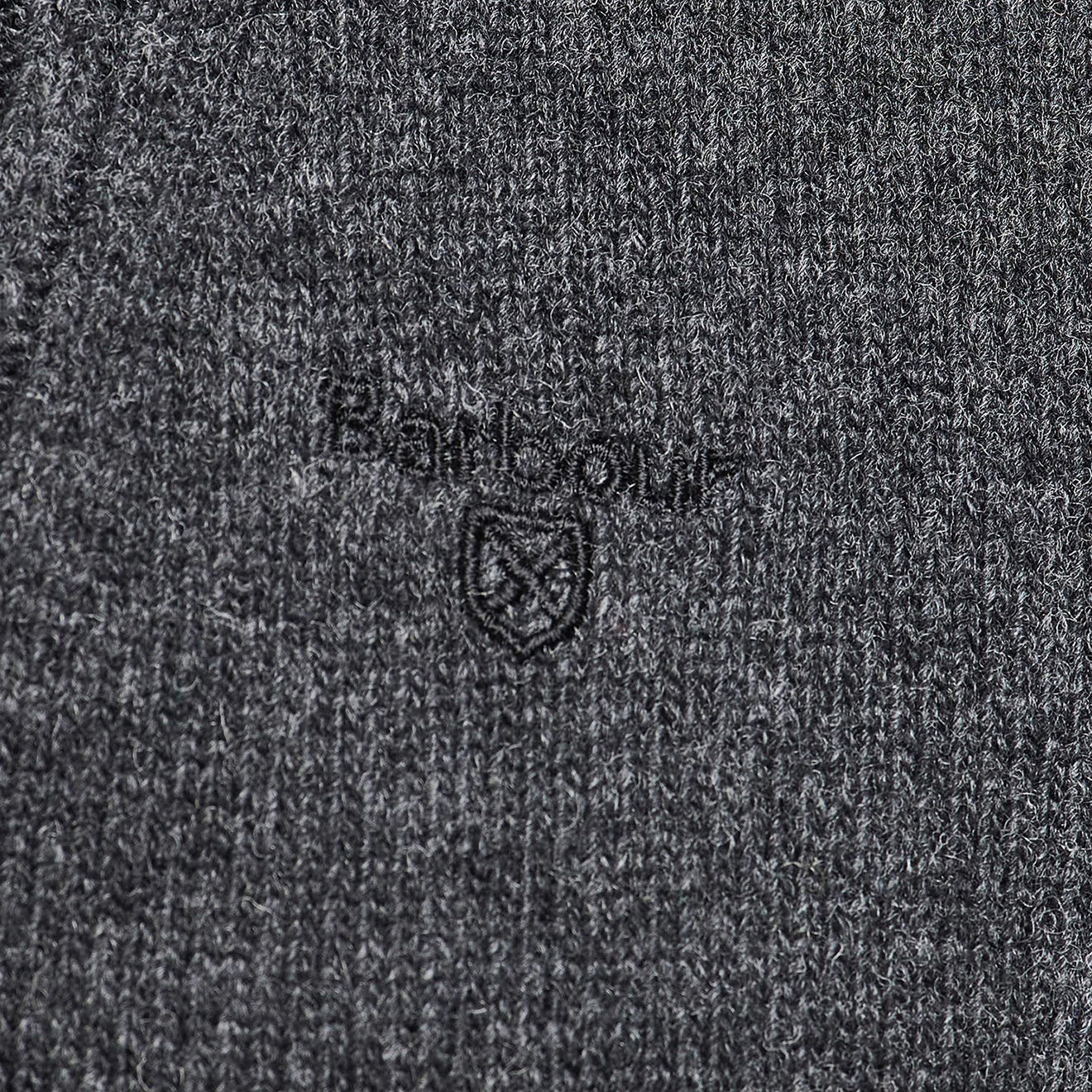 Barbour Essential Lambswool Half Zip Knitted Jumper Charcoal - The Sporting Lodge