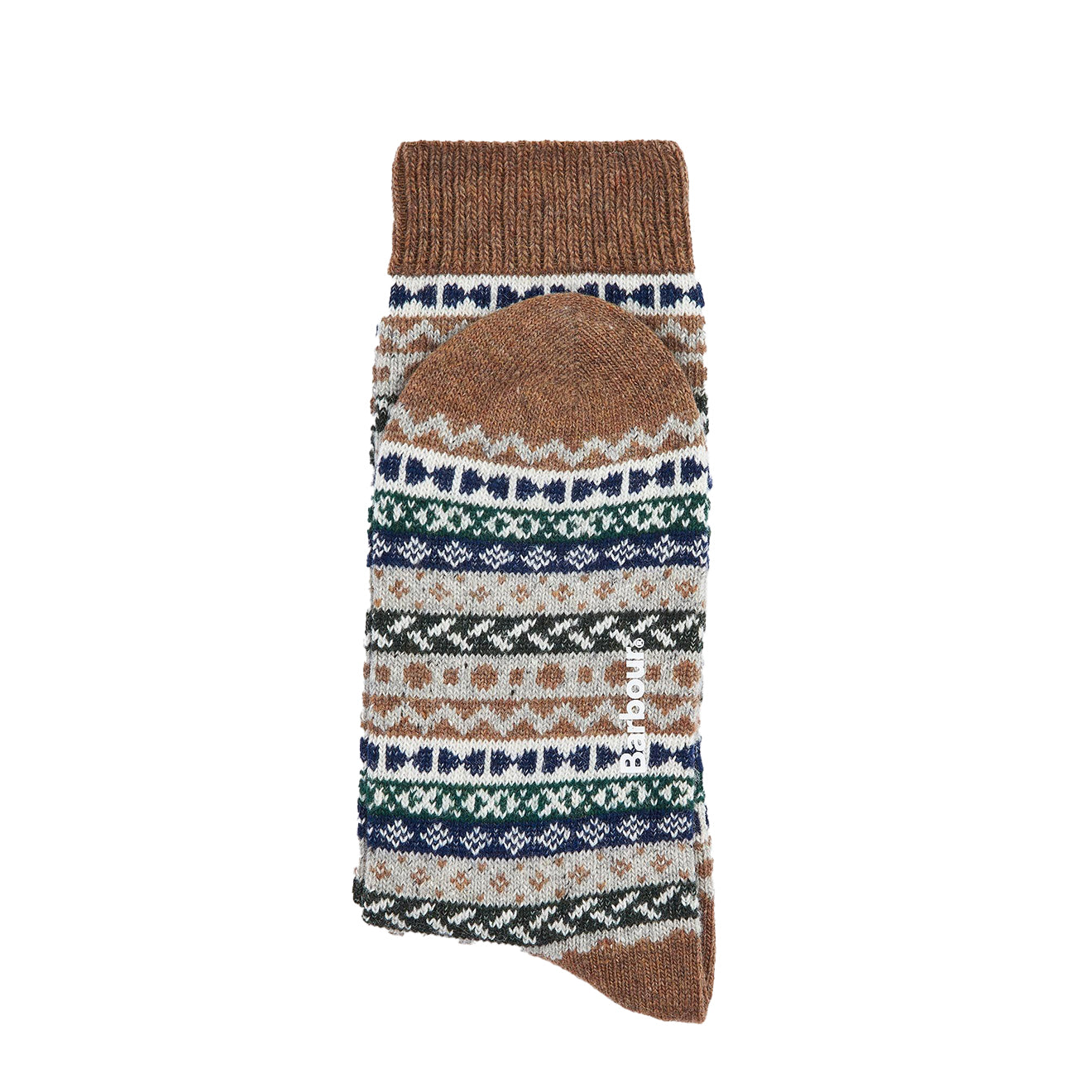 Barbour Fair Isle Sock 2 Pack Green Loch Mix - The Sporting Lodge