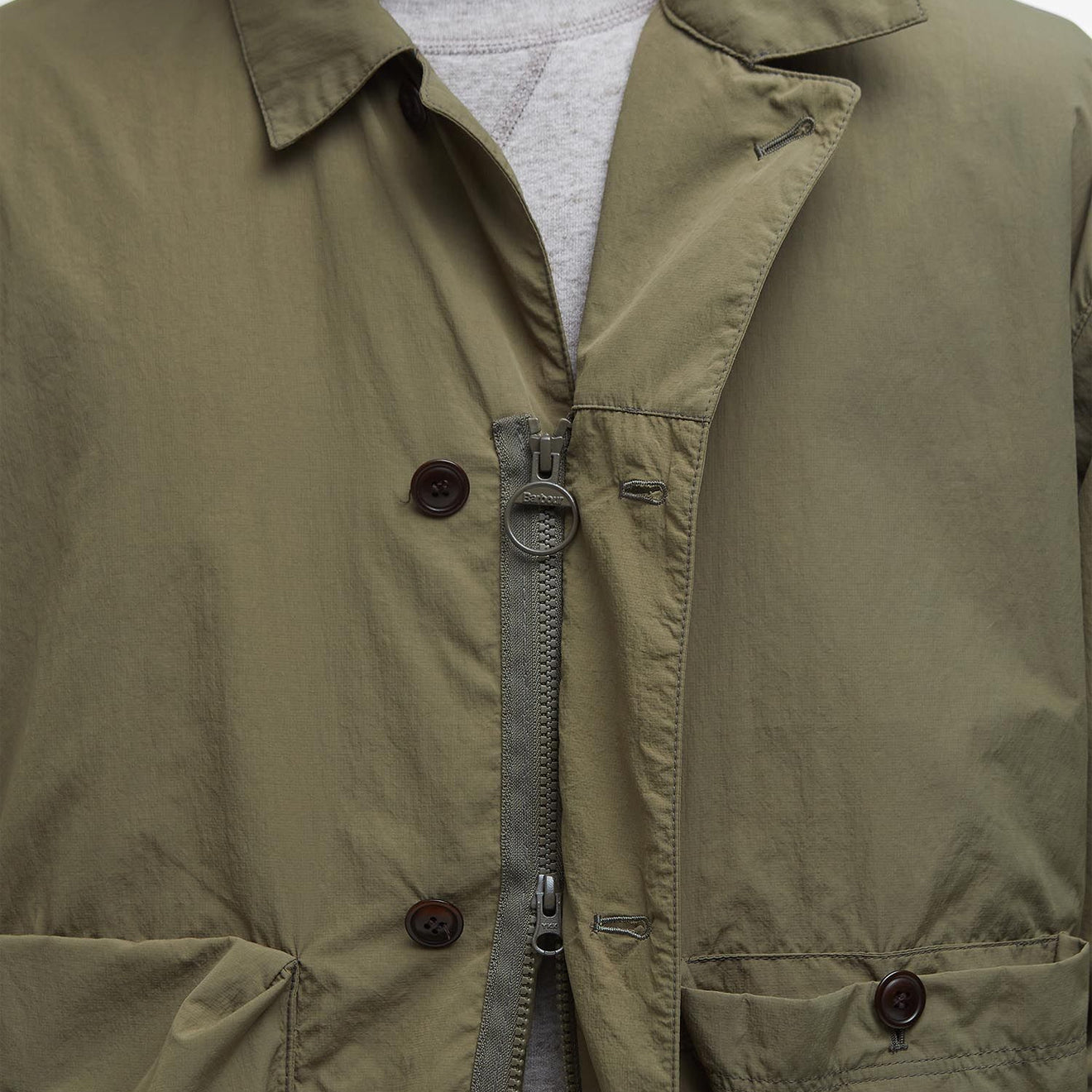 Barbour Fatigue Casual Jacket Burnt Olive - The Sporting Lodge