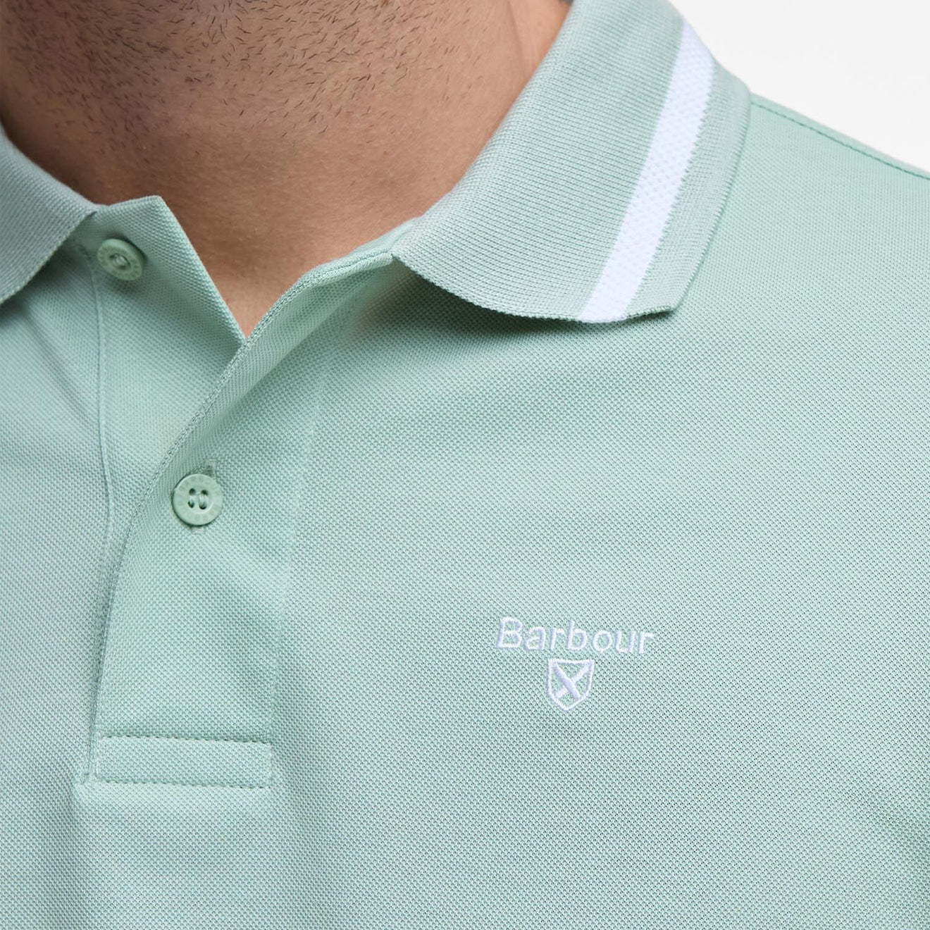 Barbour Ferrybridge Lightweight Tailored Fit Polo Shirt Pale Apple - The Sporting Lodge
