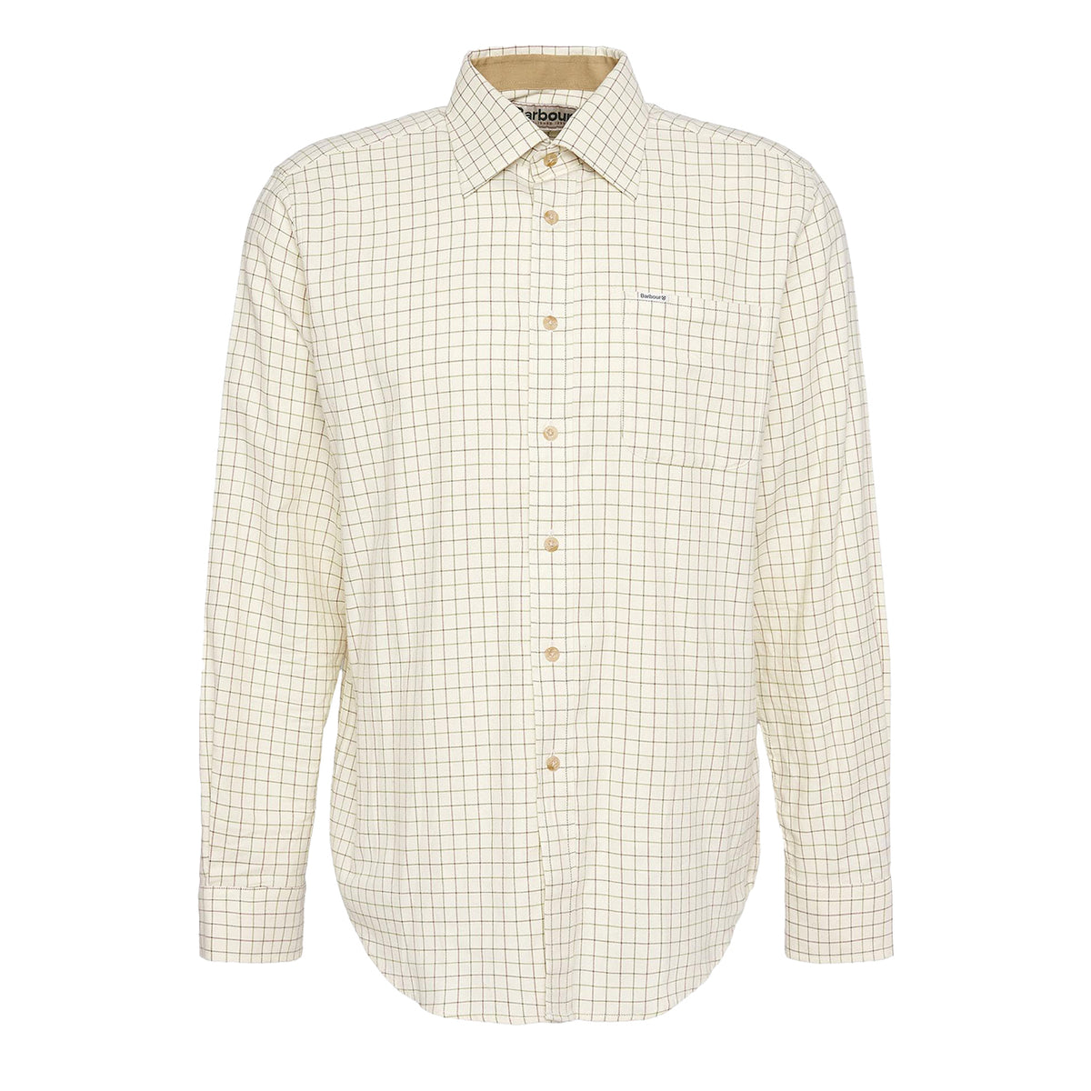 Barbour Field Tattersall Regular Shirt Green/Brown - The Sporting Lodge