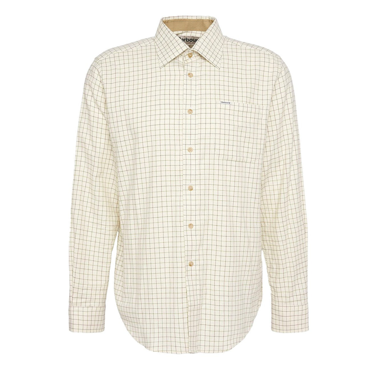 Barbour Field Tattersall Regular Shirt Green/Brown - The Sporting Lodge