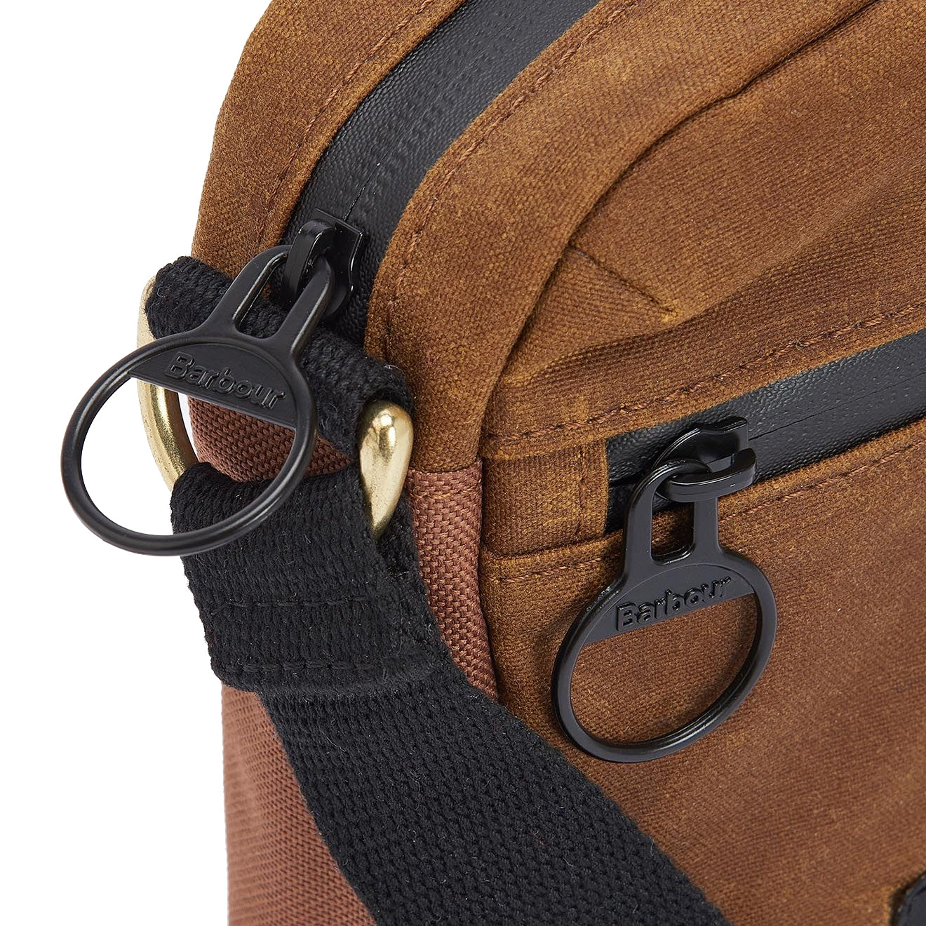 Barbour Field Wax Crossbody Bag Tan/Black - The Sporting Lodge