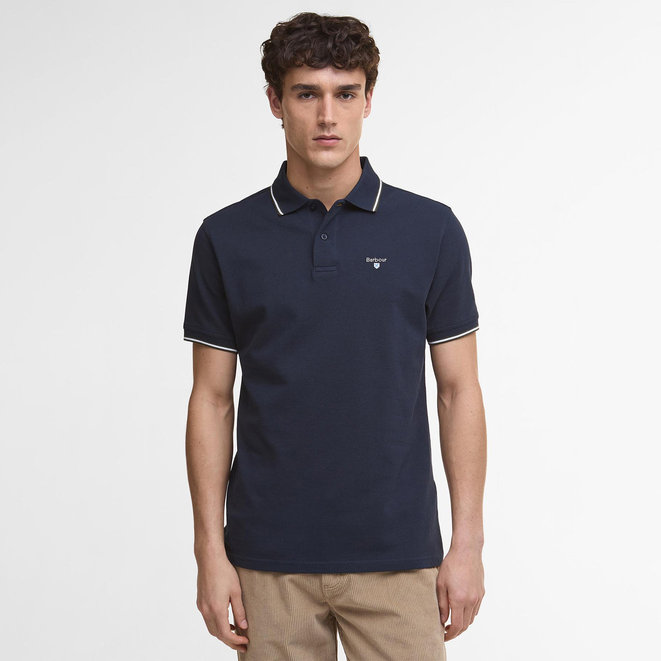 Barbour Fielding Tailored Polo Shirt Navy