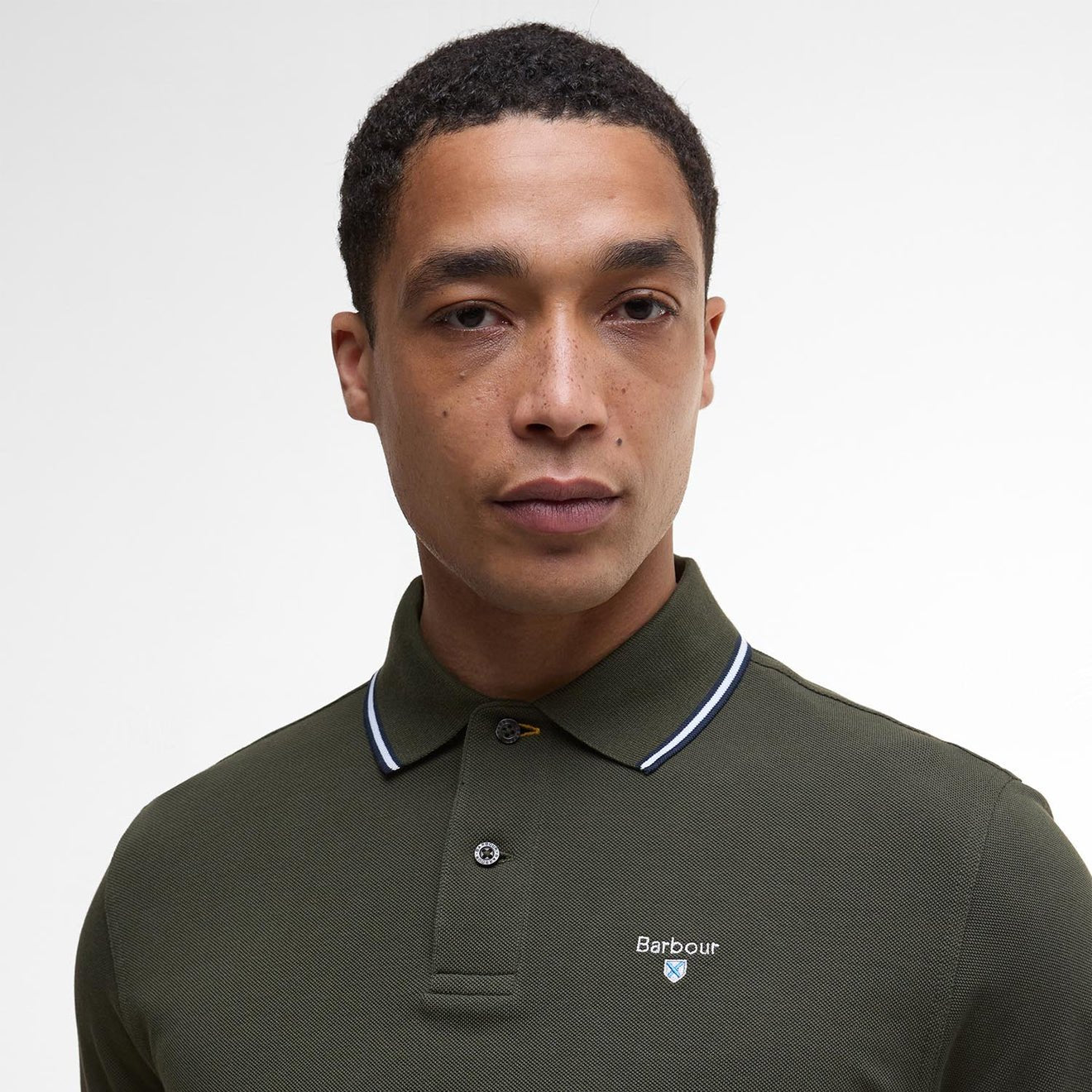 Barbour Fielding Tailored Polo Shirt Olive - The Sporting Lodge