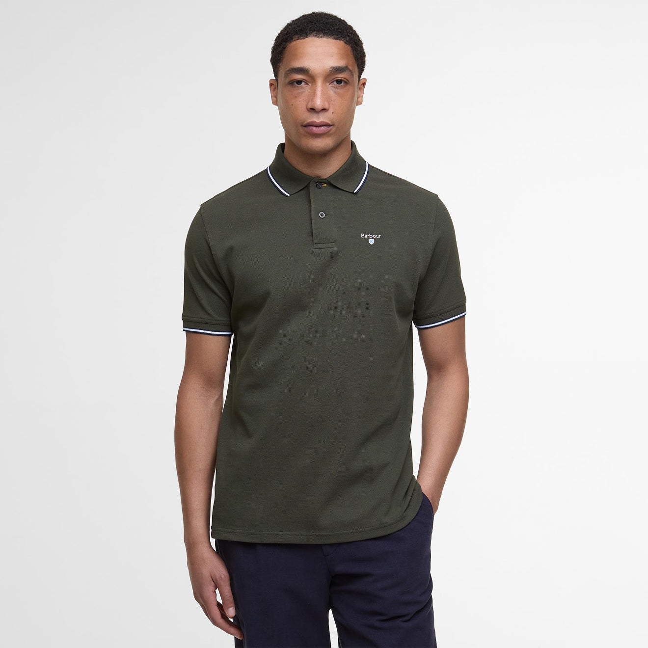 Barbour Fielding Tailored Polo Shirt Olive