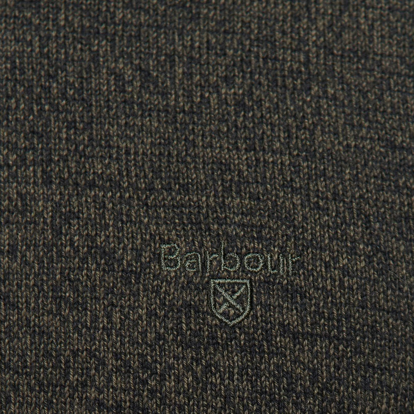 Barbour Firle Crew Jumper Olive Marl - The Sporting Lodge