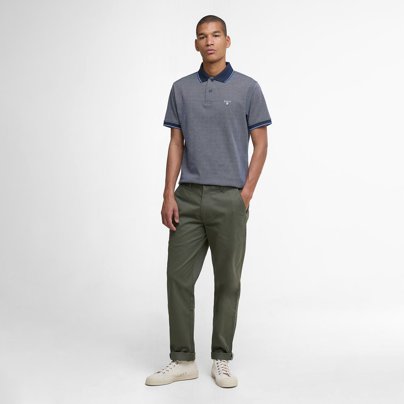 Barbour Hanswell Tailored Polo Shirt Navy