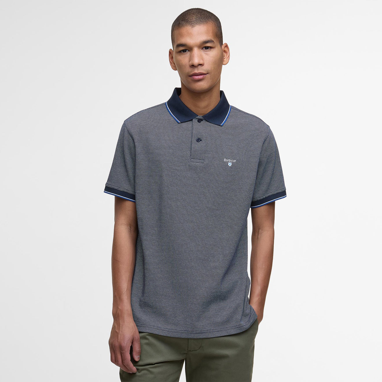 Barbour Hanswell Tailored Polo Shirt Navy