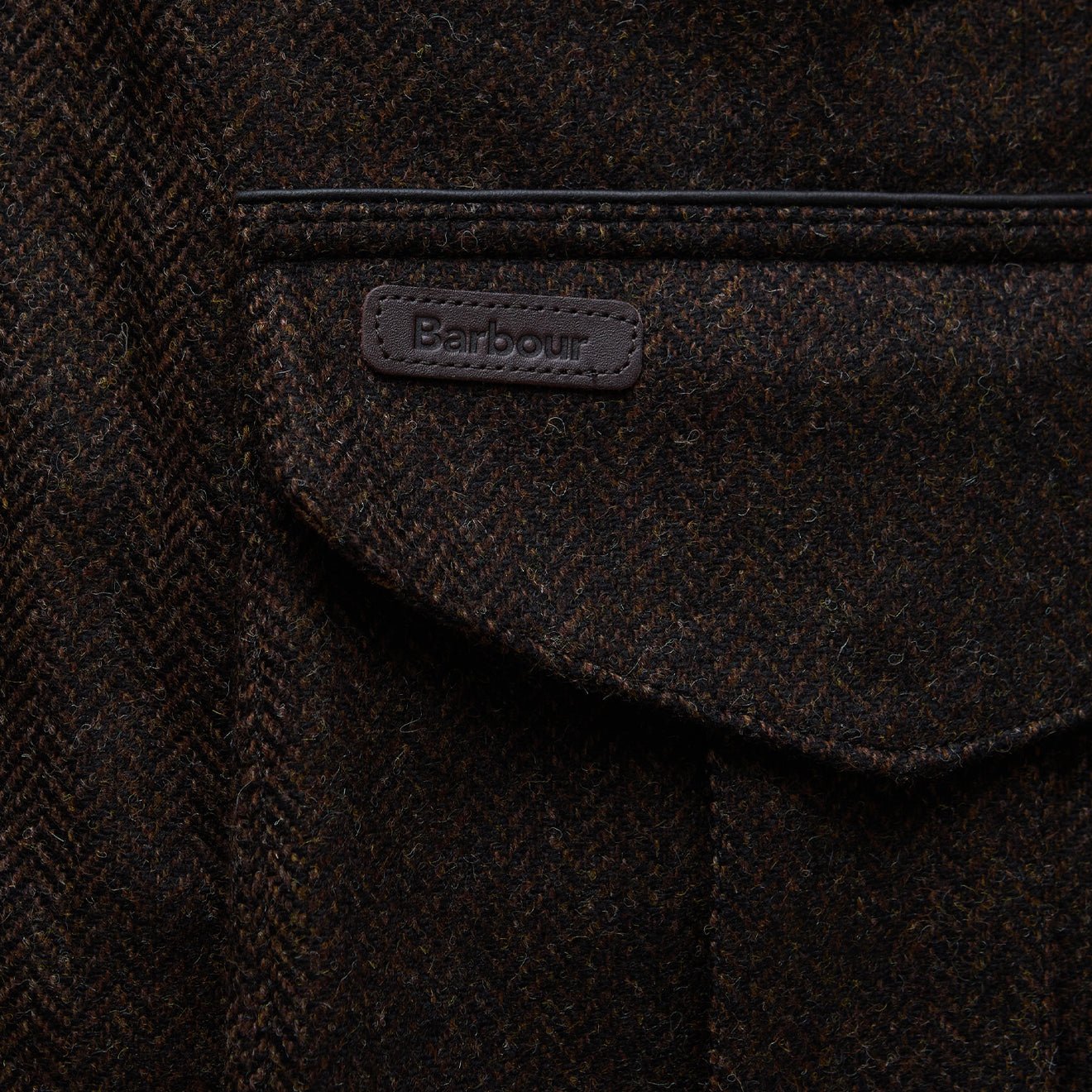 Barbour Hereford Tweed Wool Jacket Rustic Brown - The Sporting Lodge