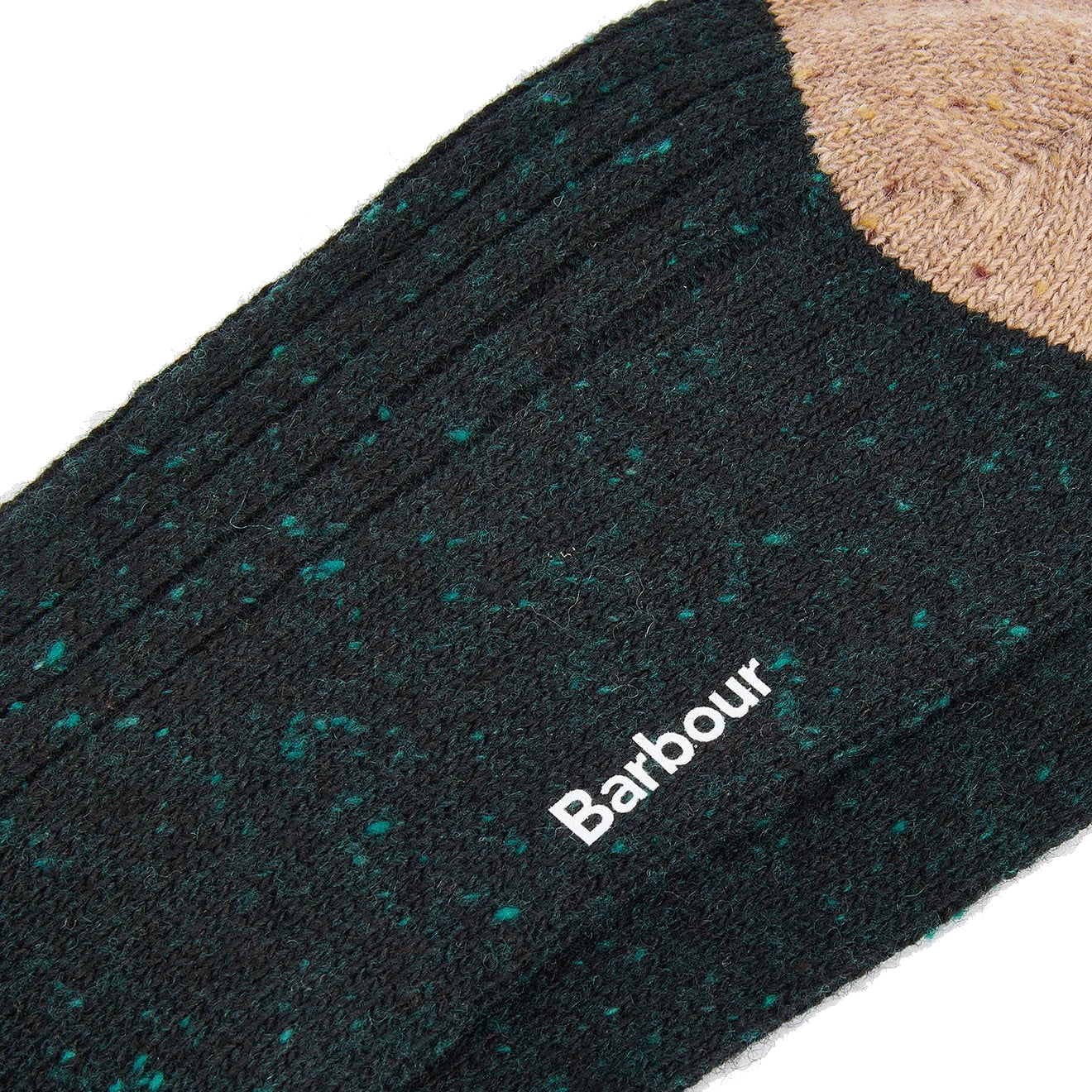 Barbour Houghton Socks Evergreen/Sandstone - The Sporting Lodge