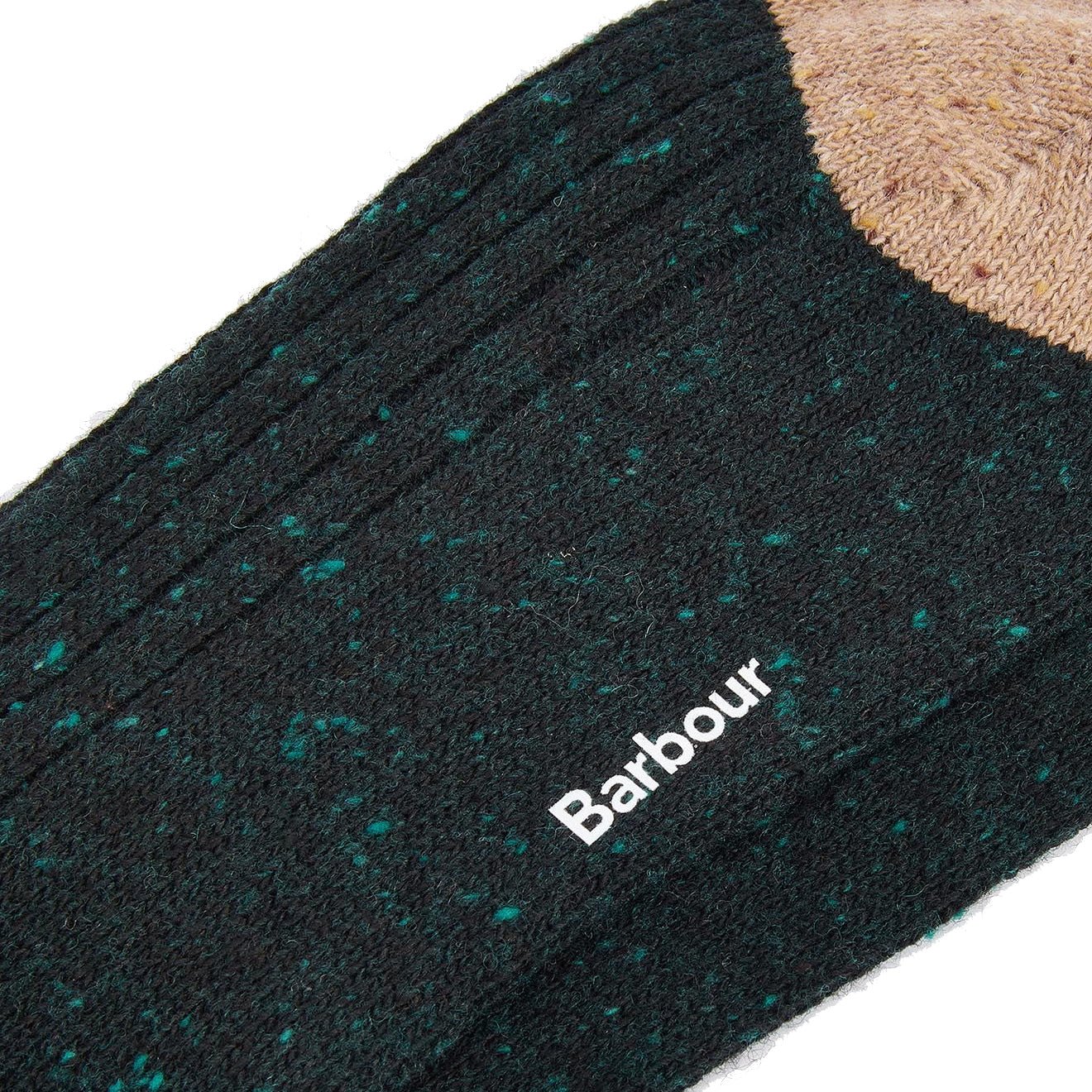Barbour Houghton Socks Evergreen/Sandstone - The Sporting Lodge