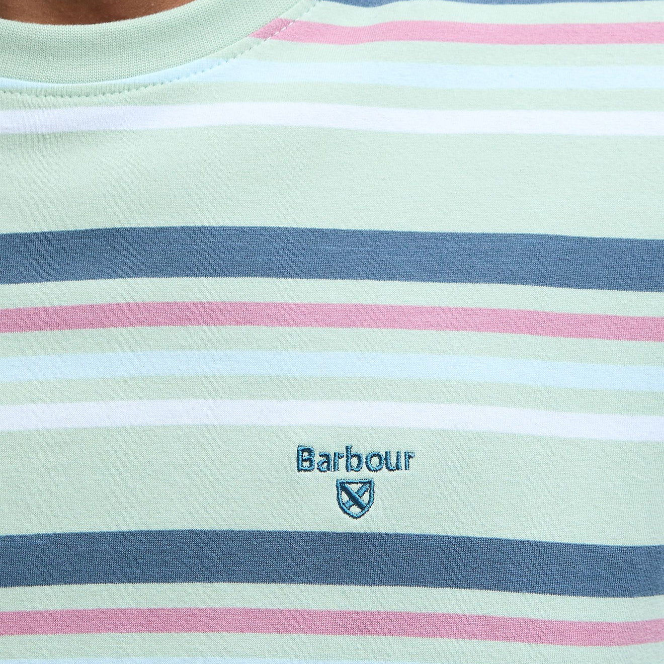 Barbour Houstead Stripe Tailored Fit T-Shirt Pale Apple - The Sporting Lodge
