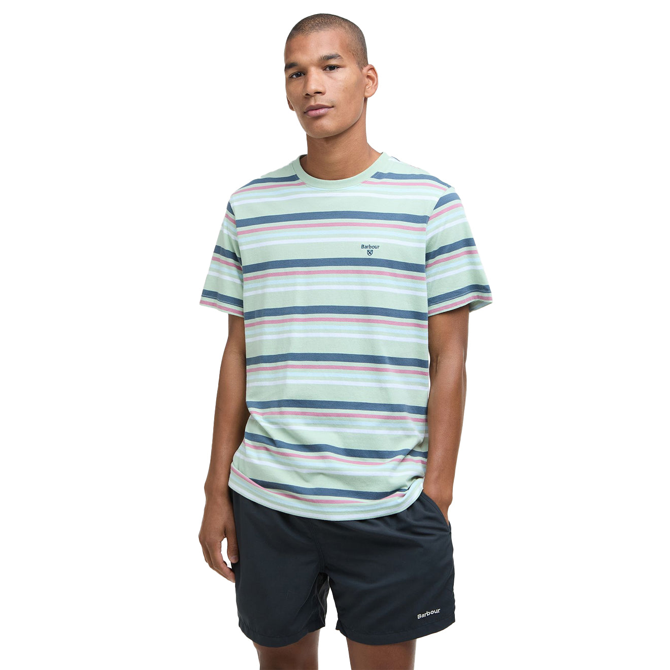 Barbour Houstead Stripe Tailored Fit T-Shirt Pale Apple - The Sporting Lodge