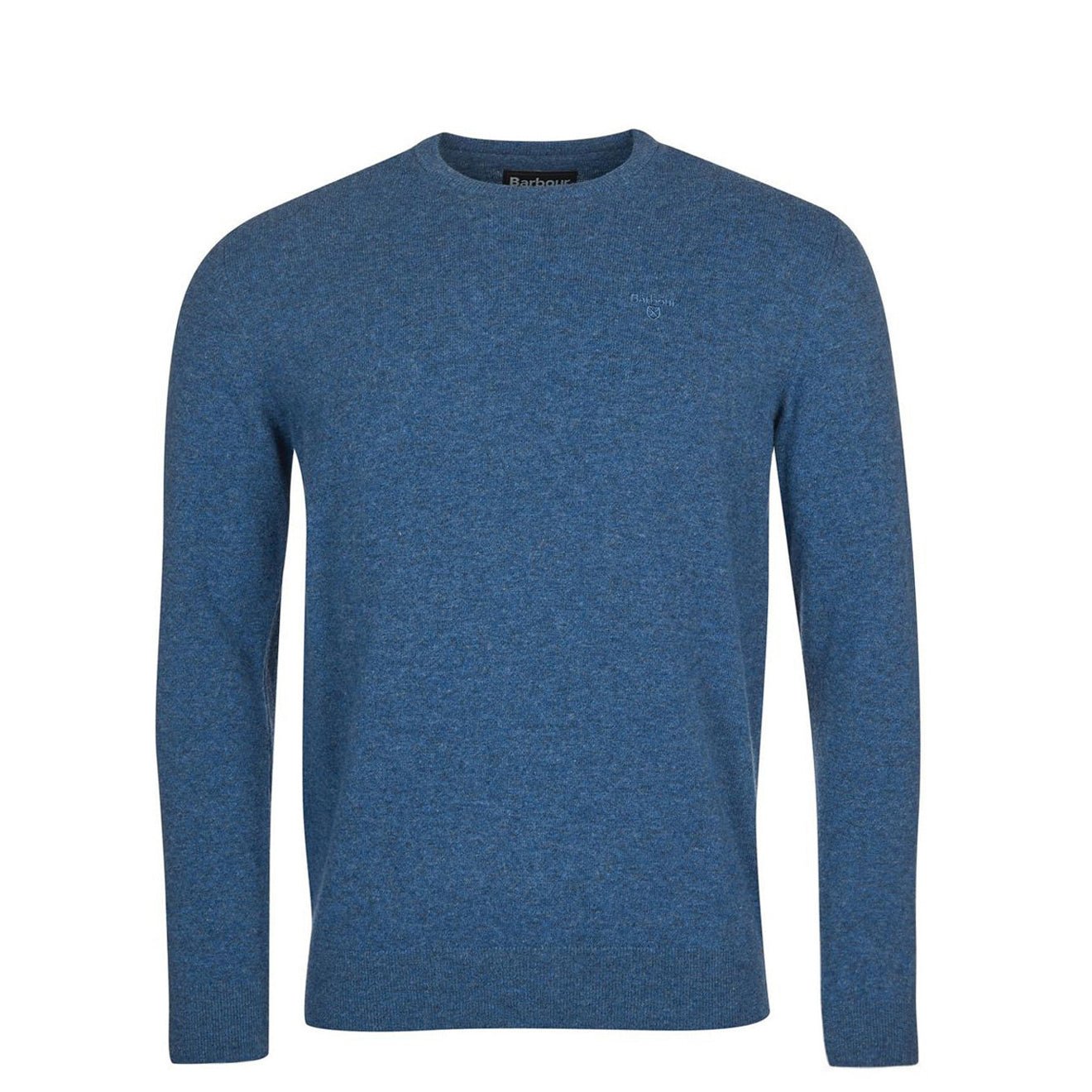 Barbour Lambswool Essential Crew Knit Denim Marl - The Sporting Lodge