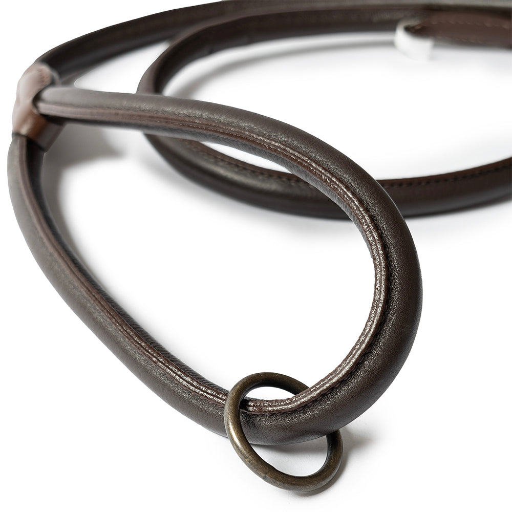 Barbour Leather Snap Lead Dark Brown - The Sporting Lodge