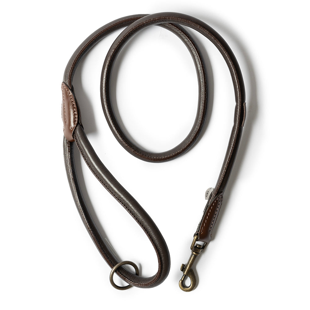 Barbour Leather Snap Lead Dark Brown - The Sporting Lodge