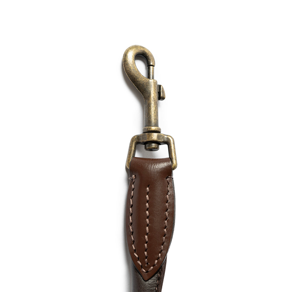 Barbour Leather Snap Lead Dark Brown - The Sporting Lodge