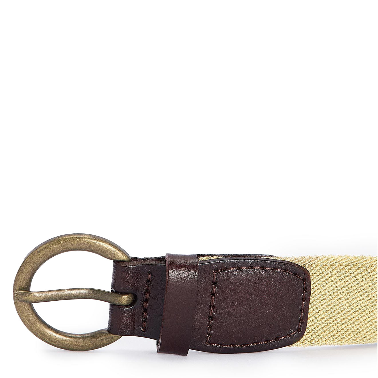 Barbour Leather Webbed Belt Sand - The Sporting Lodge