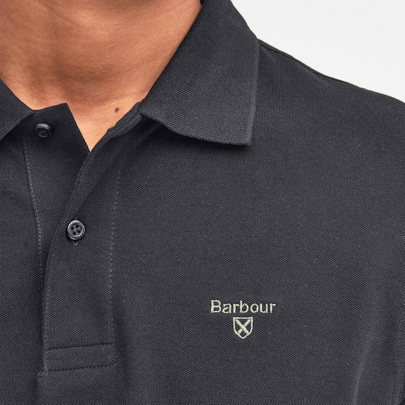 Barbour Lightweight Sports S/S Polo Shirt Black - The Sporting Lodge
