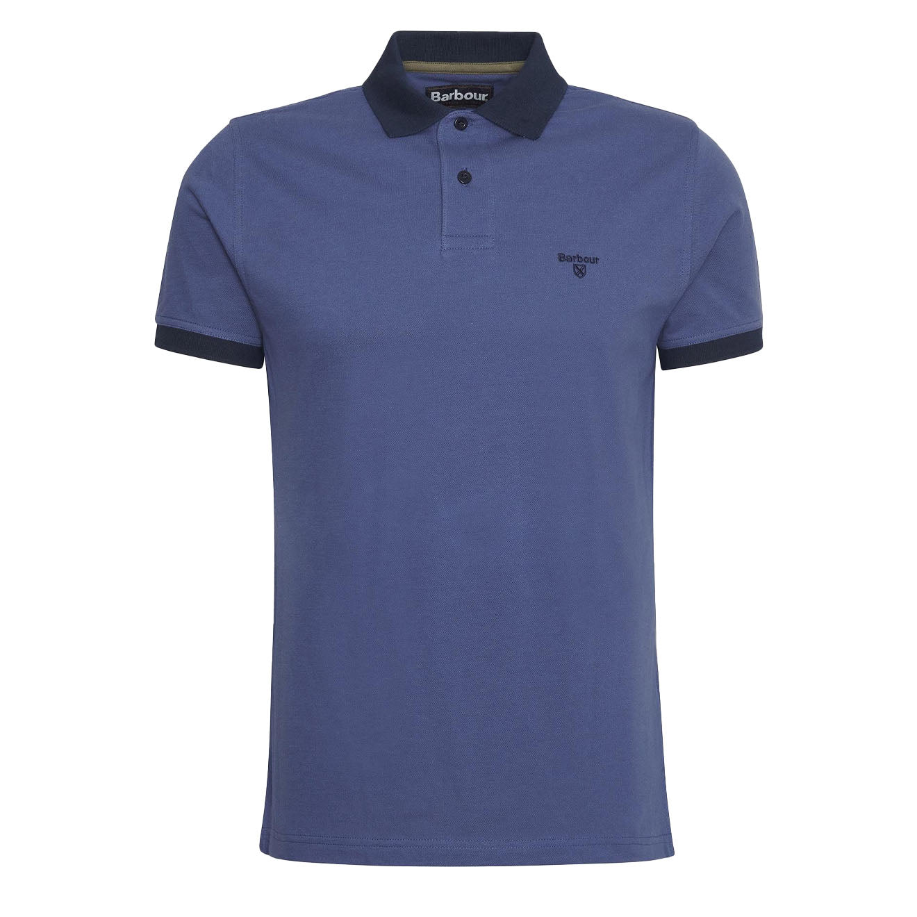 Barbour Lynmouth Tipped Tailored Fit Polo Shirt Oceana - The Sporting Lodge