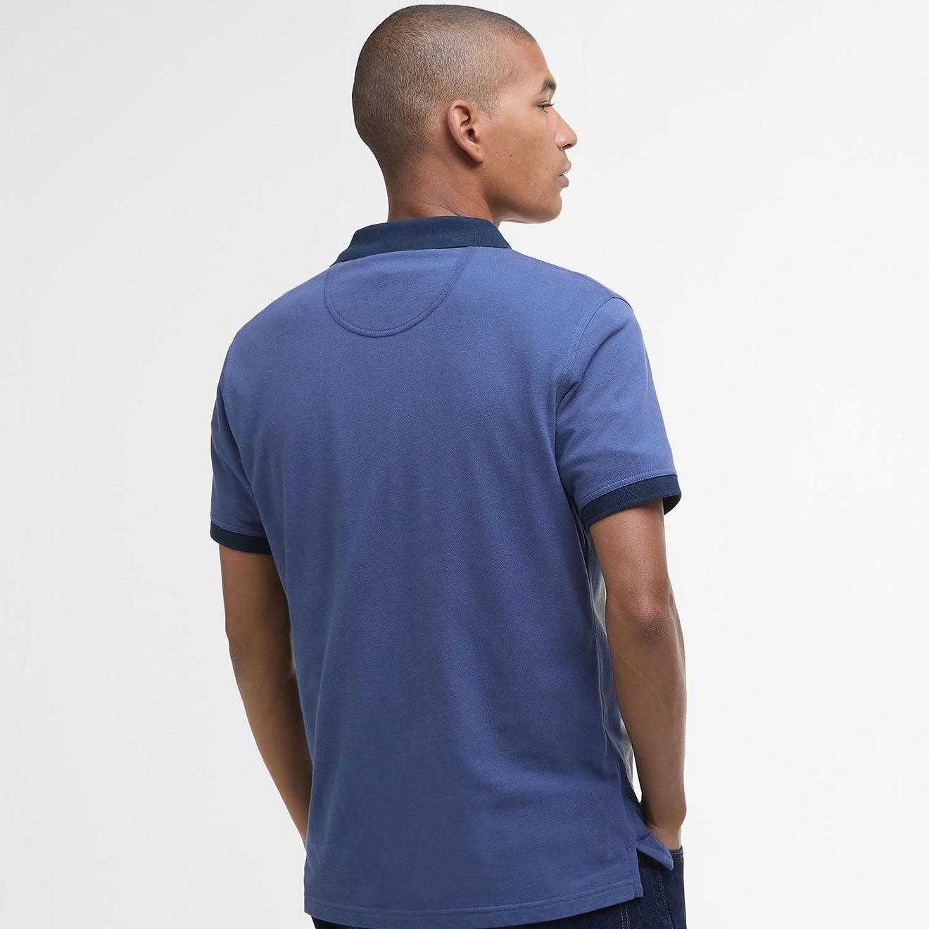 Barbour Lynmouth Tipped Tailored Fit Polo Shirt Oceana - The Sporting Lodge
