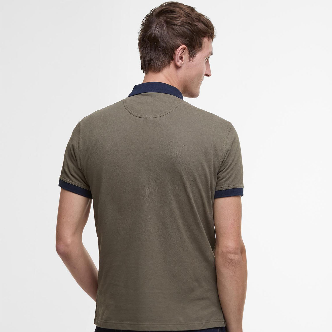 Barbour Lynmouth Tipped Tailored Fit Polo Shirt Uniform Green - The Sporting Lodge